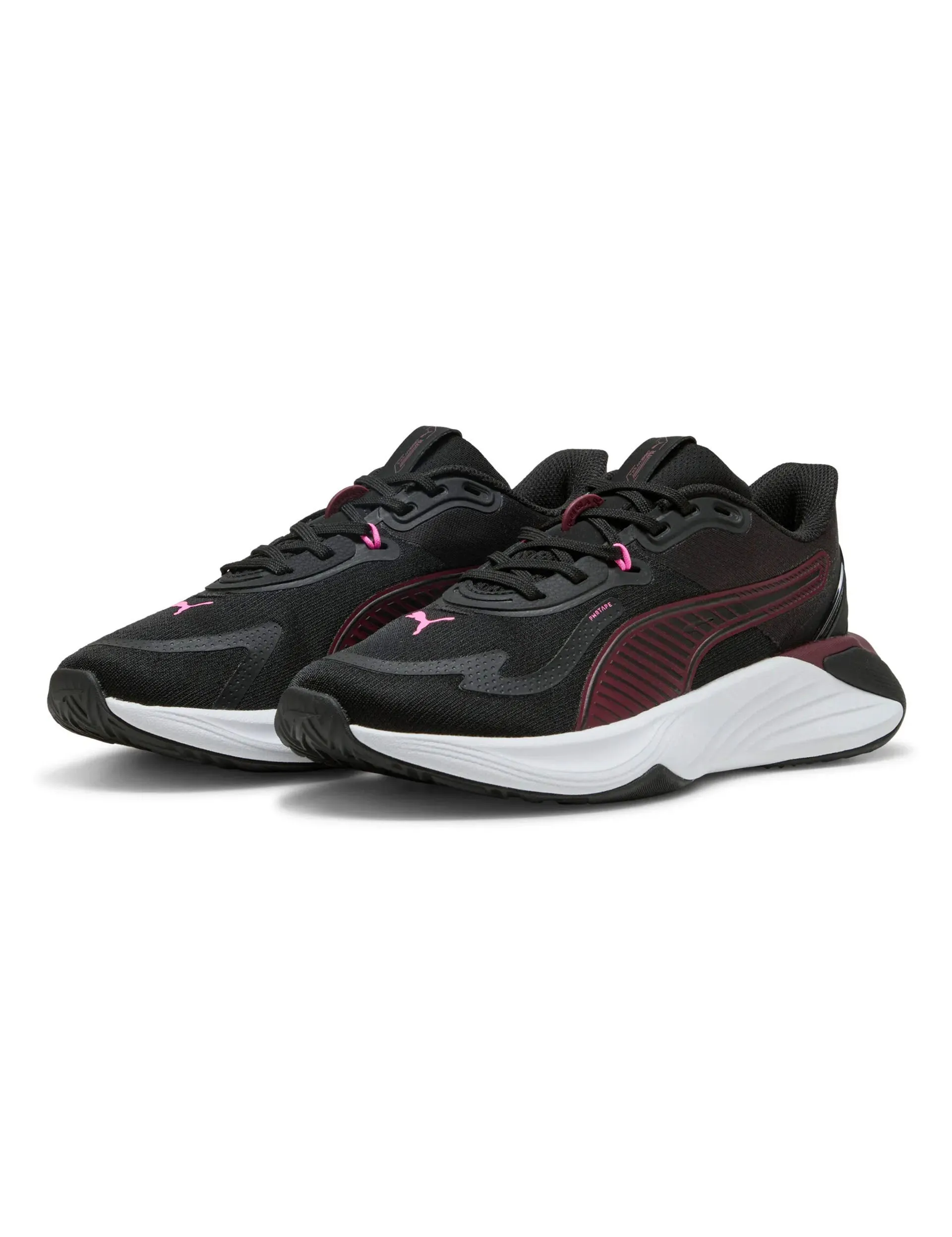 PWR Hybrid Training Shoes - Black/Ruby Shimmer/Pink Pixel Carbon Fiber Reinforcement