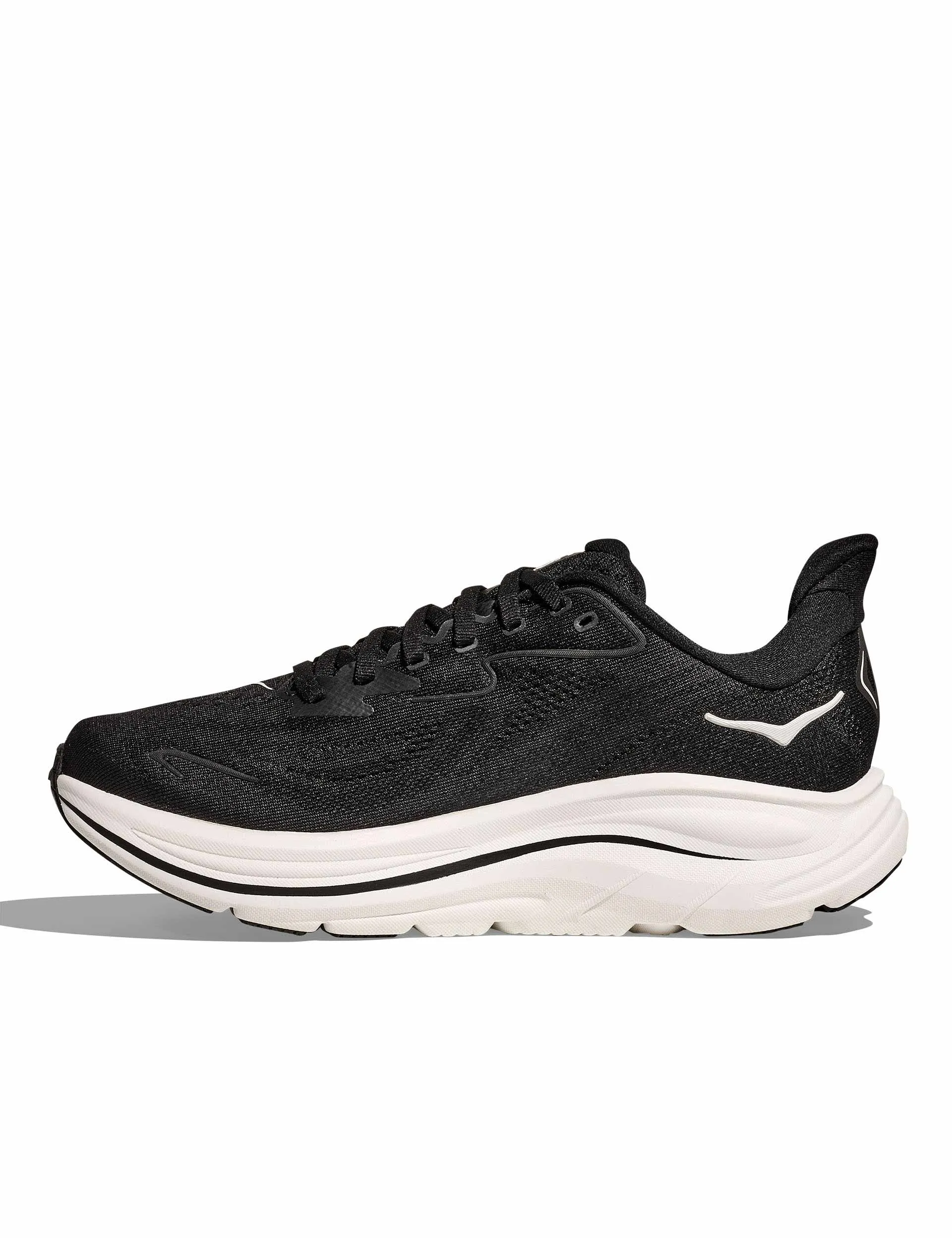 Clifton 10 - Black/White running shoes with rubber sole