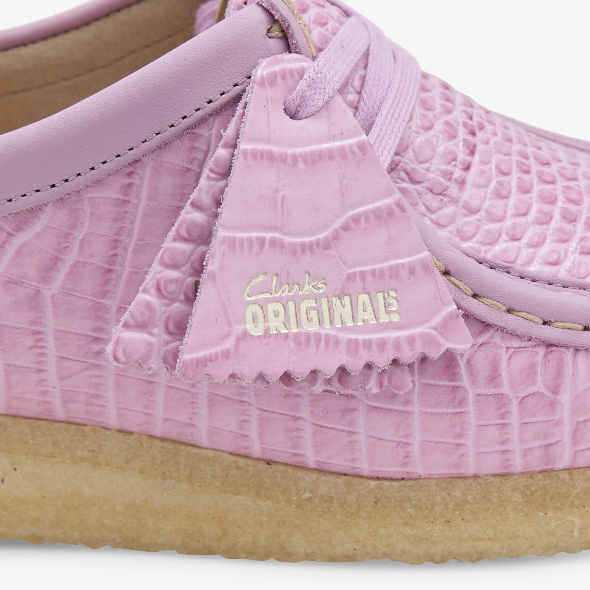 Women's Wallabee Mauve Croc Basic Design Explore Move
