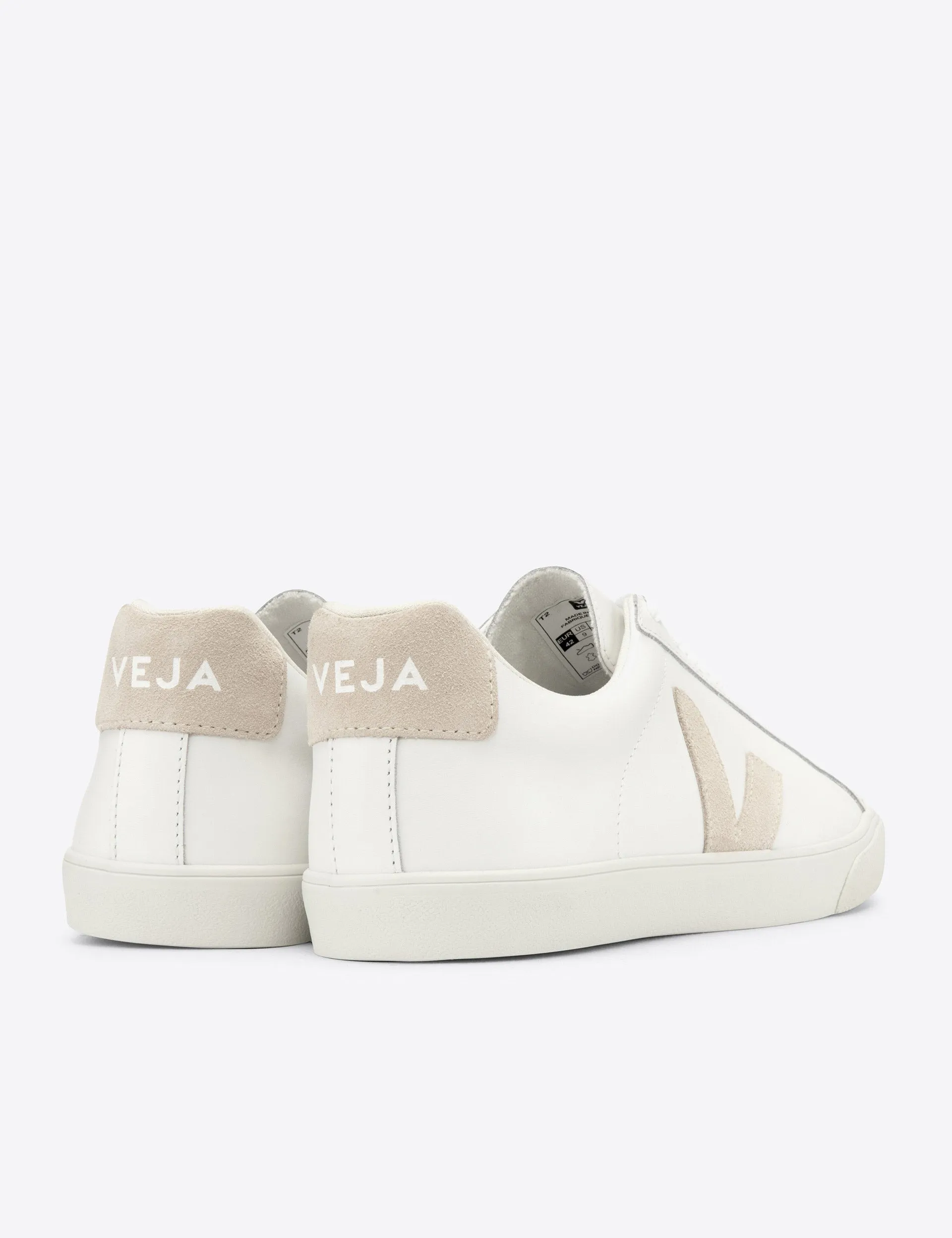 Esplar Leather - Extra-White Sable Clean Lines Zip Up Closure