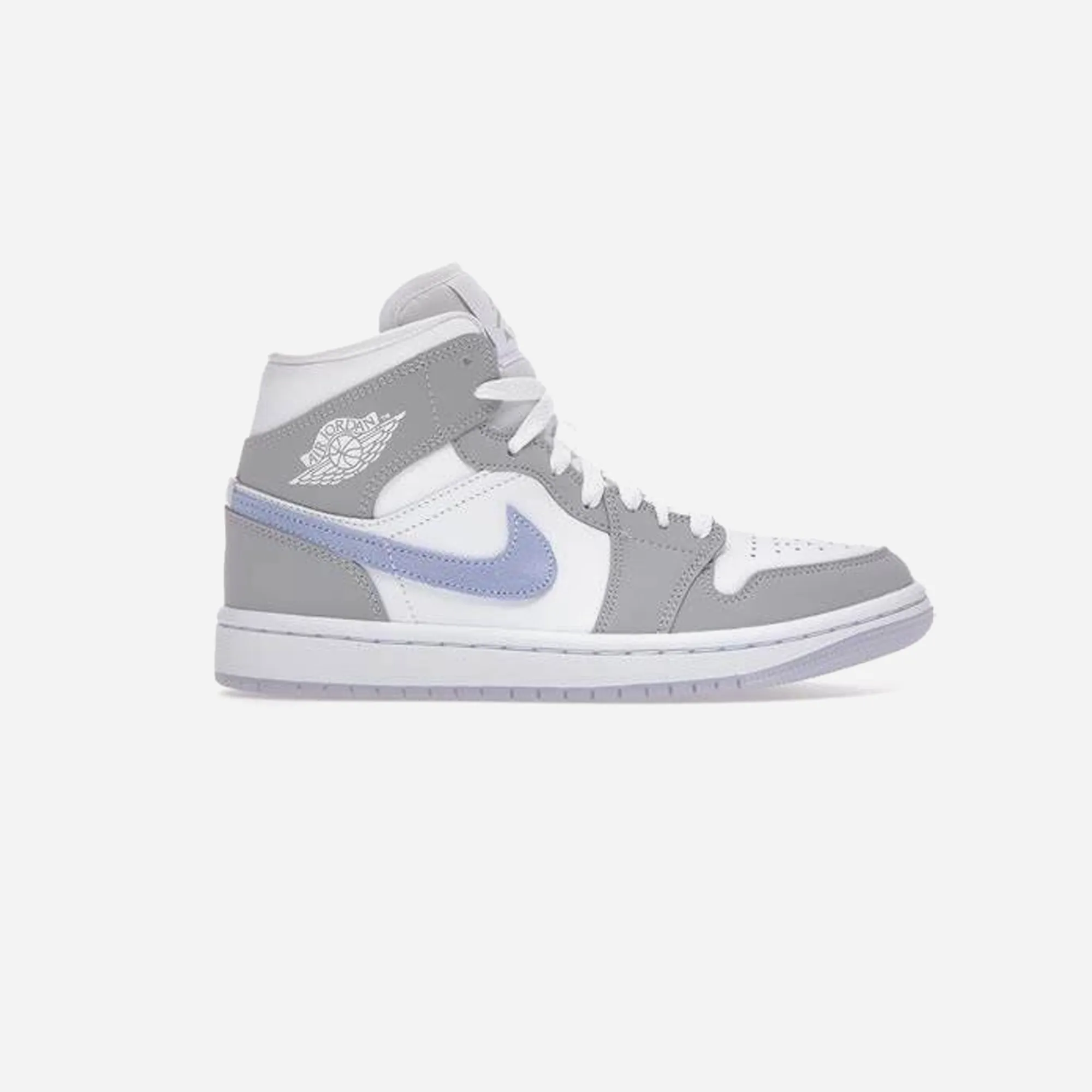Nike Air Jordan 1 Mid Wolf Grey Tensile Heel Pull Tab