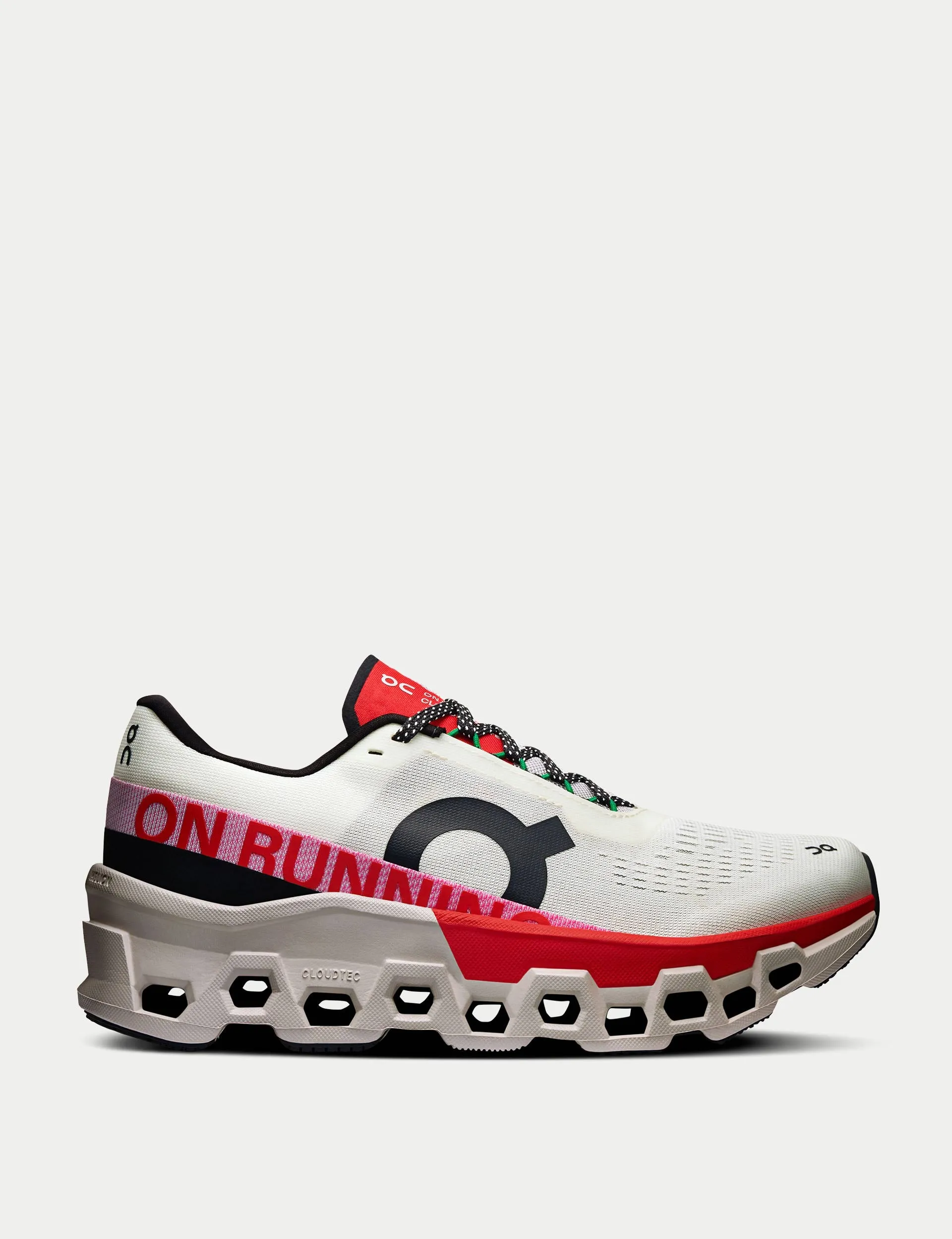 Cloudmonster 2 - Ivory/Red responsive midsole shoes