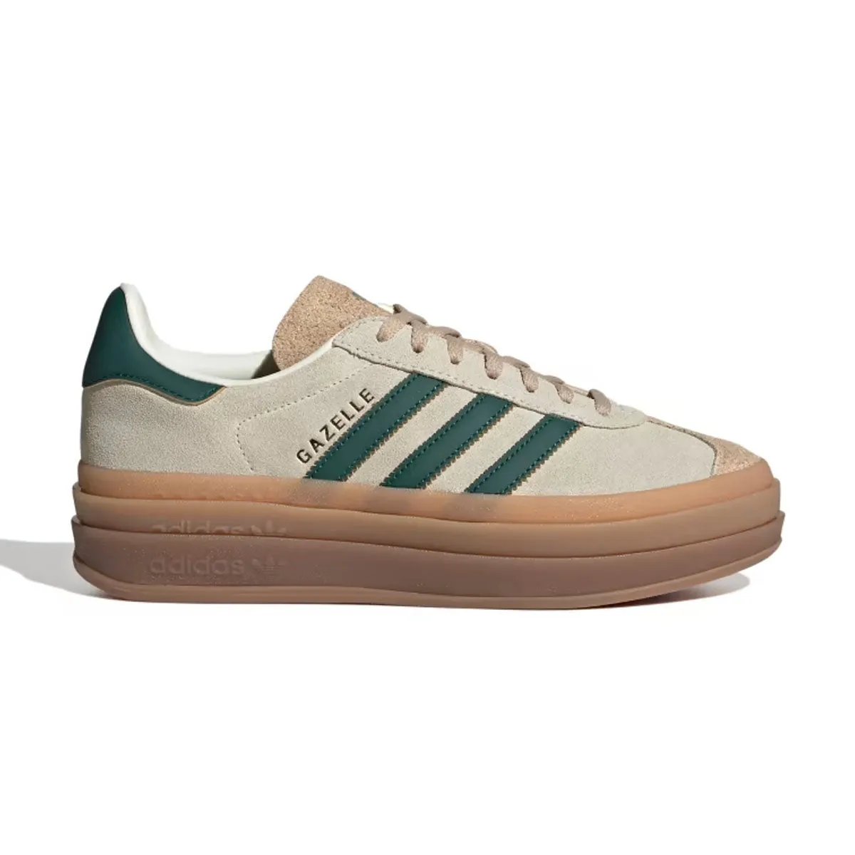 Stretch Fabric Work Commute Street Cool Wmns Gazelle Bold 'Cream White Collegiate Green'