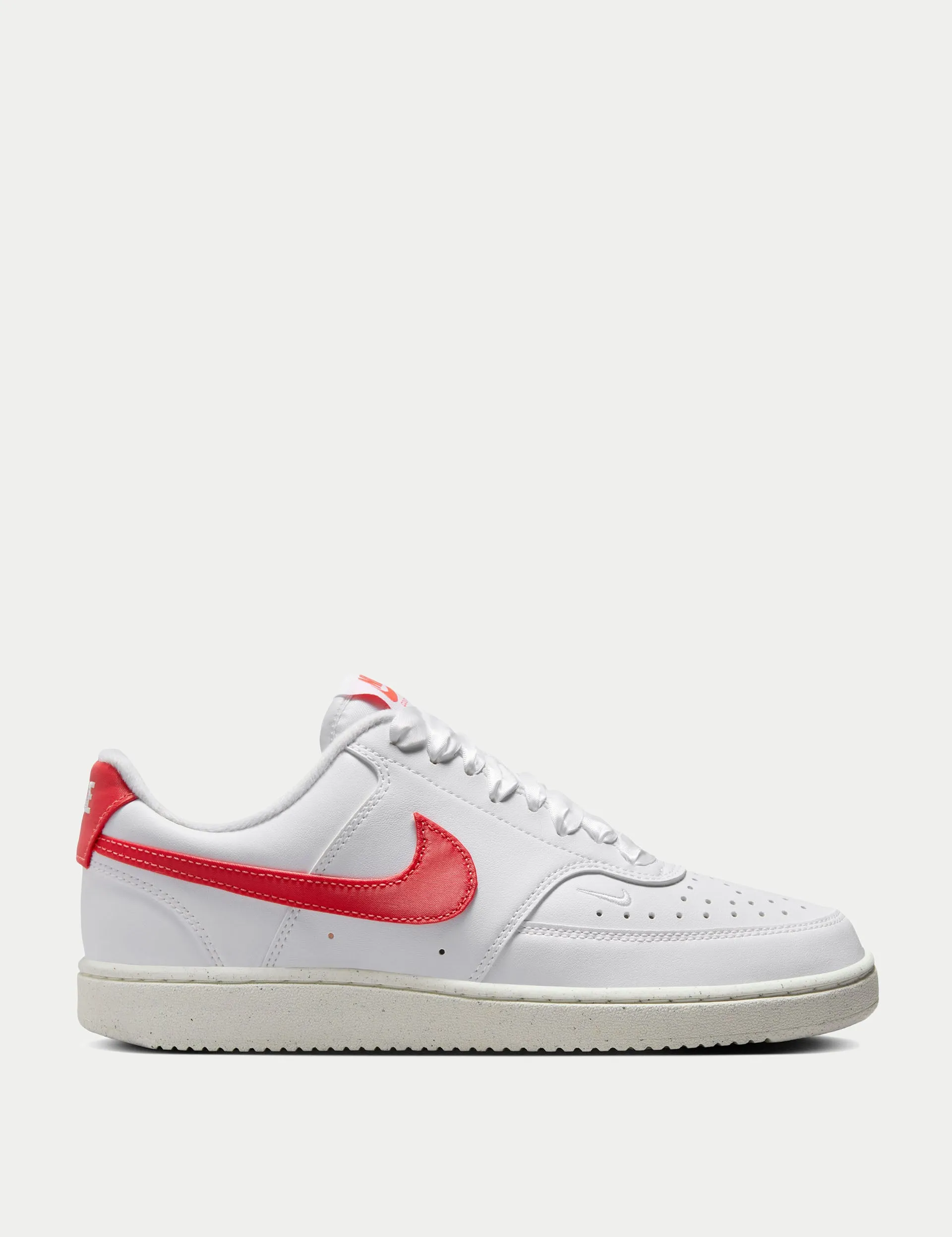 Court Vision Low Next Nature Shoes - White/Magic Ember/Sail Chic Basics