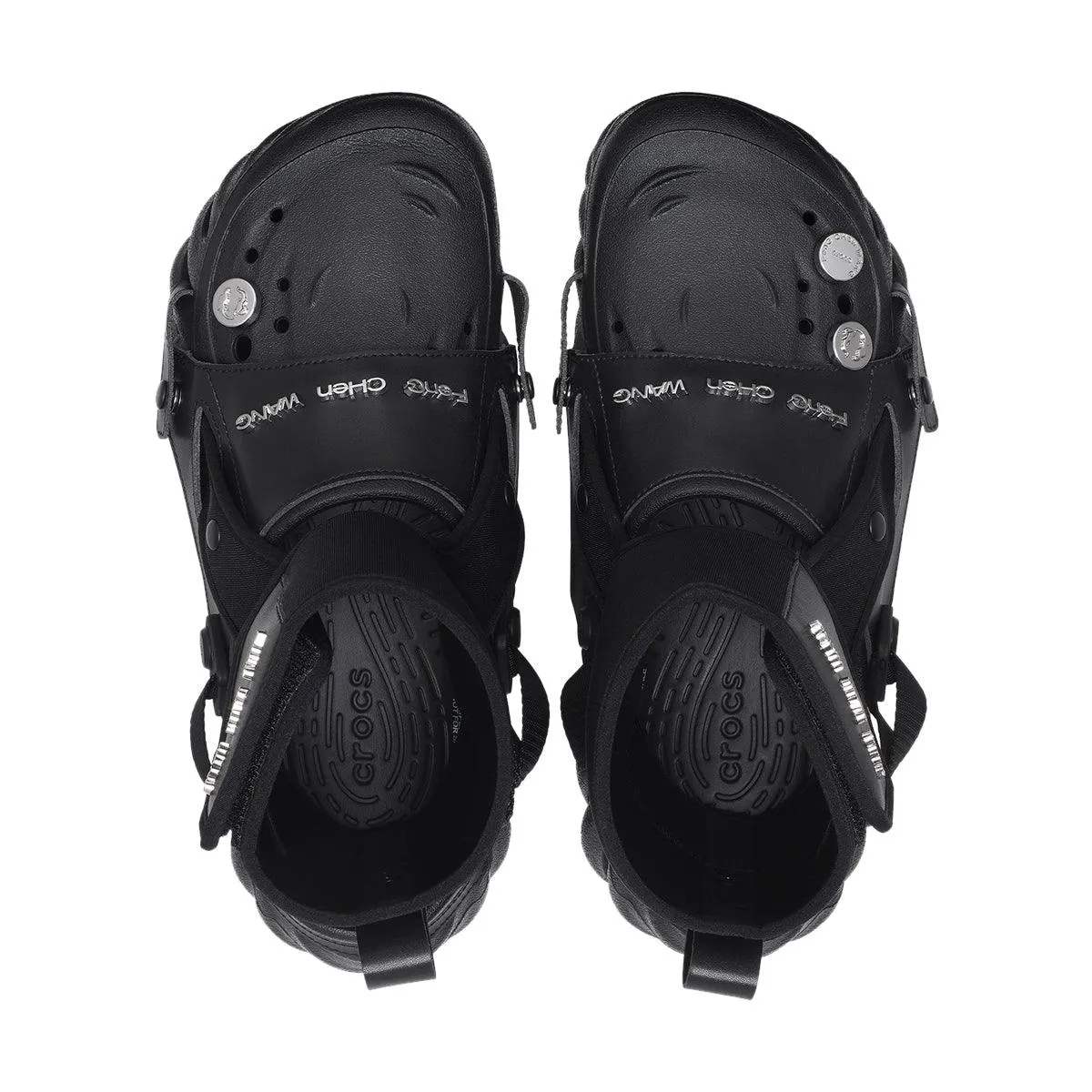   Crocs 2-In-1 Echo Clog 'Black' Abrasion resistant Stretch Fabric Travel Light