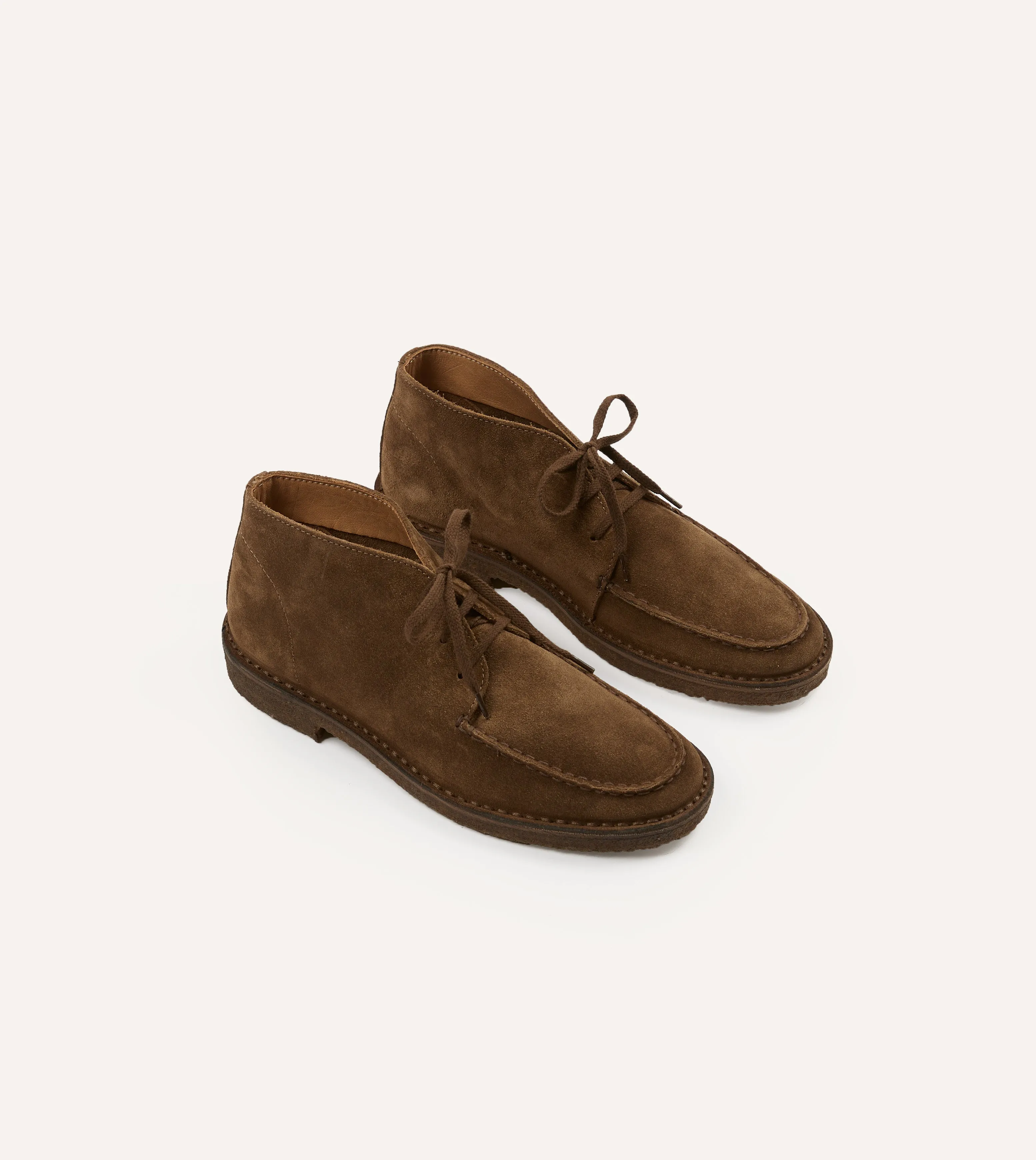 real passionate runners' shoes Crosby Moc-Toe Chukka Boot Tobacco Suede