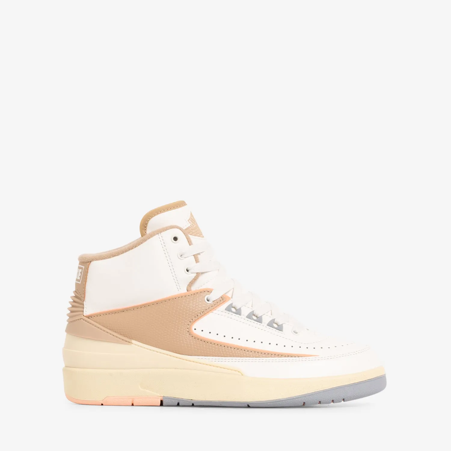 Breathable mesh construction High arch support Women's Air Jordan 2 Retro Sail | Desert | Sunset Haze | Muslin
