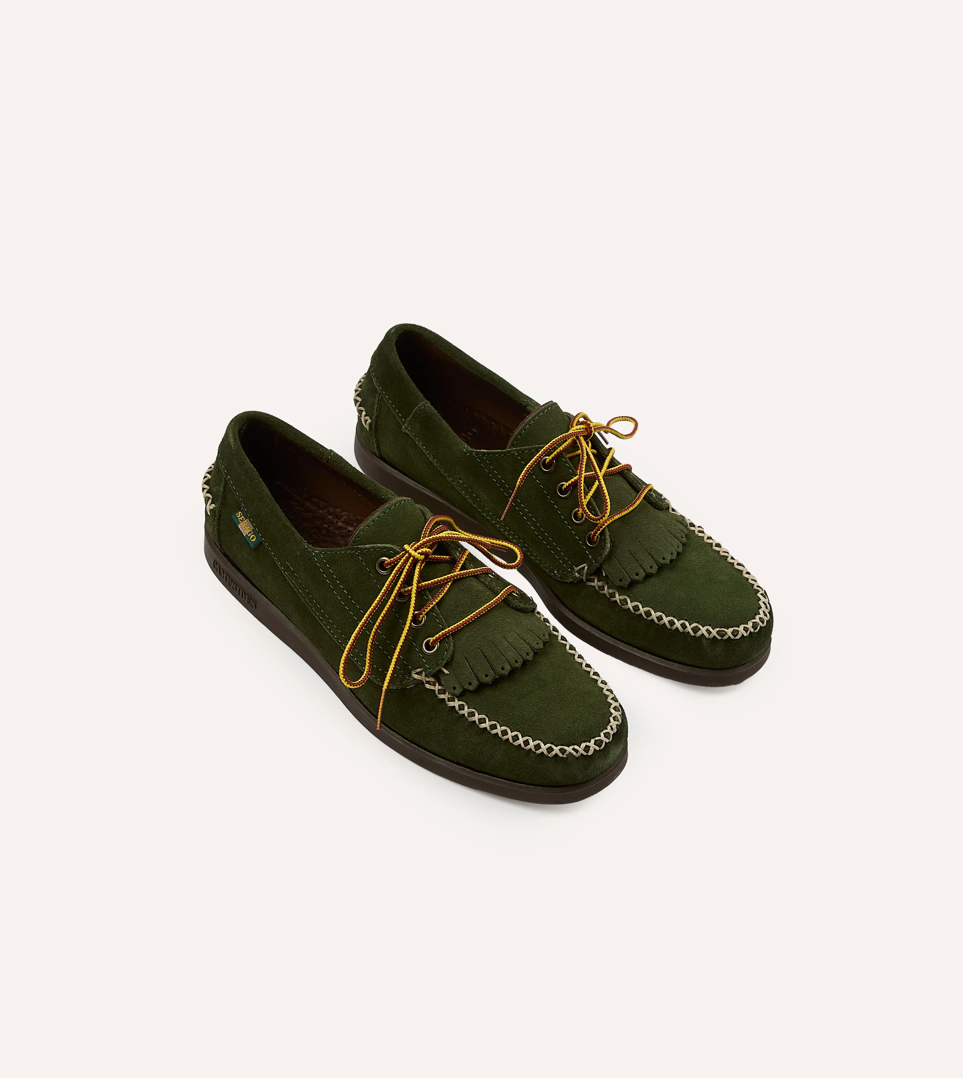 Drake's by Sebago Campsides Askook Kilt Green Suede Shoe energy-efficient All-around cushioning
