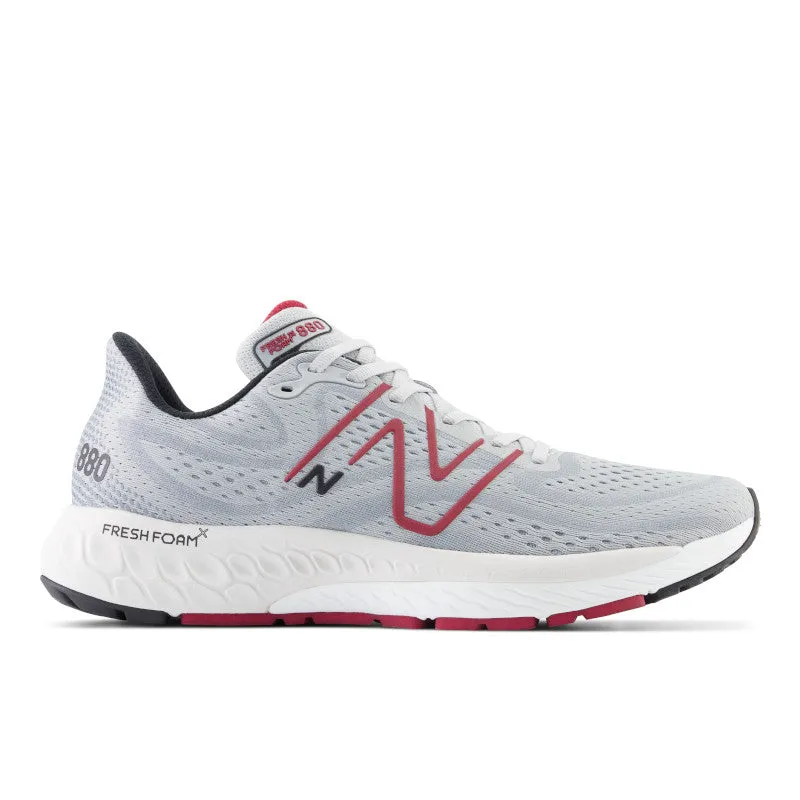 Fresh Foam X 880v13 - Aluminum Grey with Crimson and Black - Men's for kids glossy - finish - design shoes