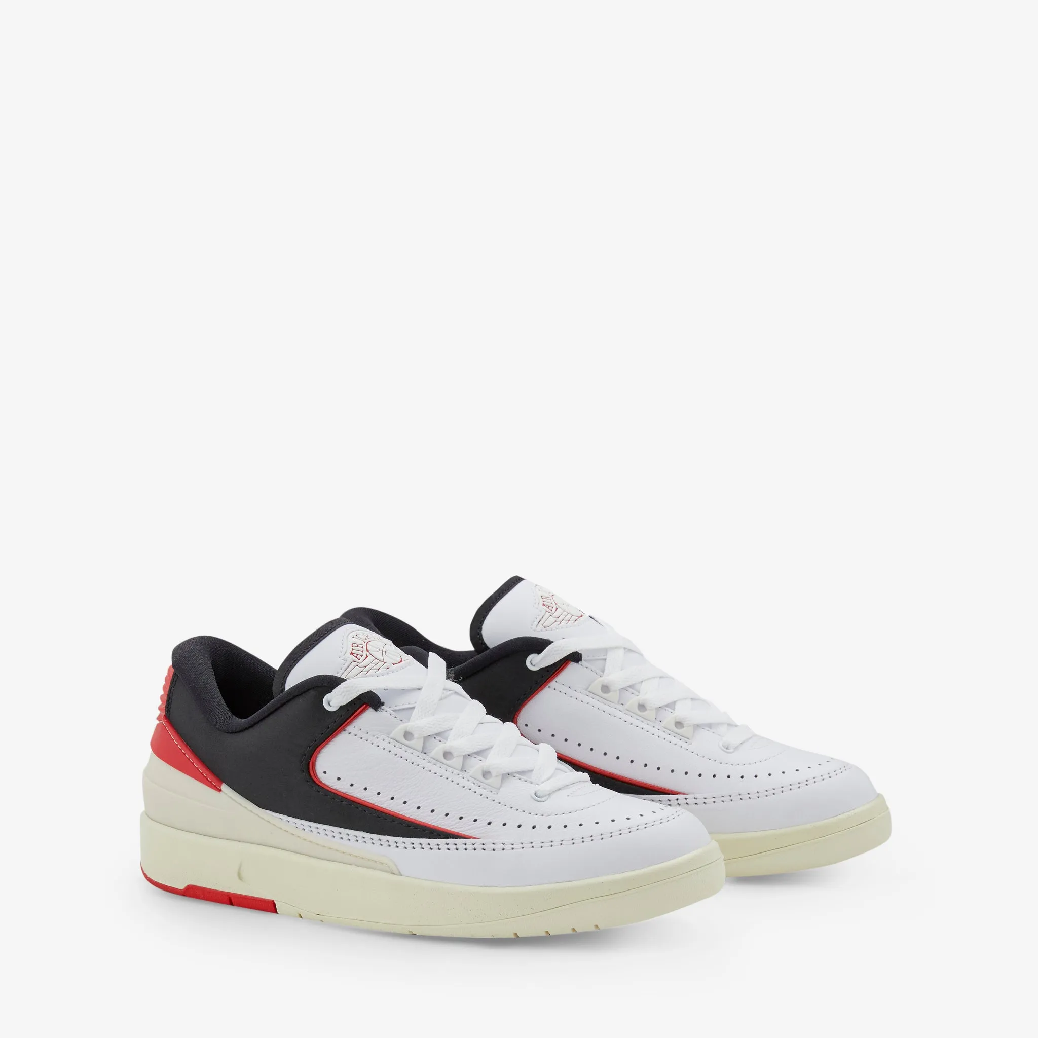 Women's Air Jordan 2 Retro Low White | University Red | Black | Coconut Milk Treadmill Optimized Minimalist