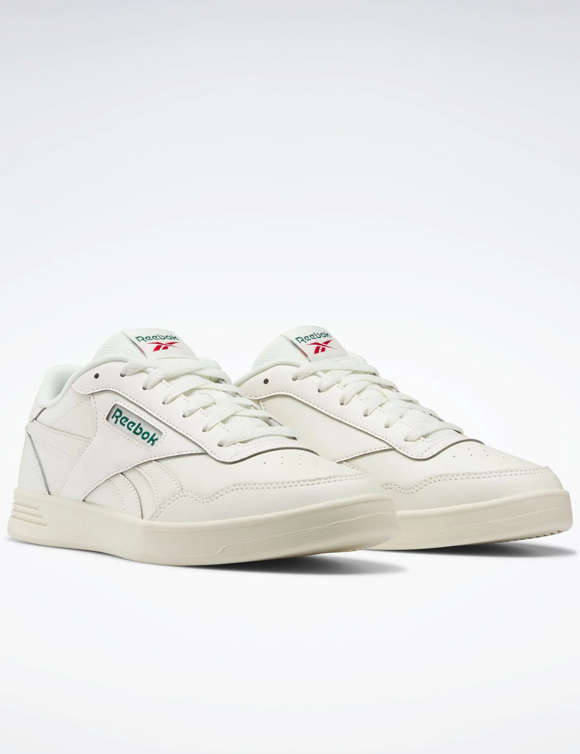 MonoMesh Court Advance Shoes - Chalk/Dark Green/Flash Red