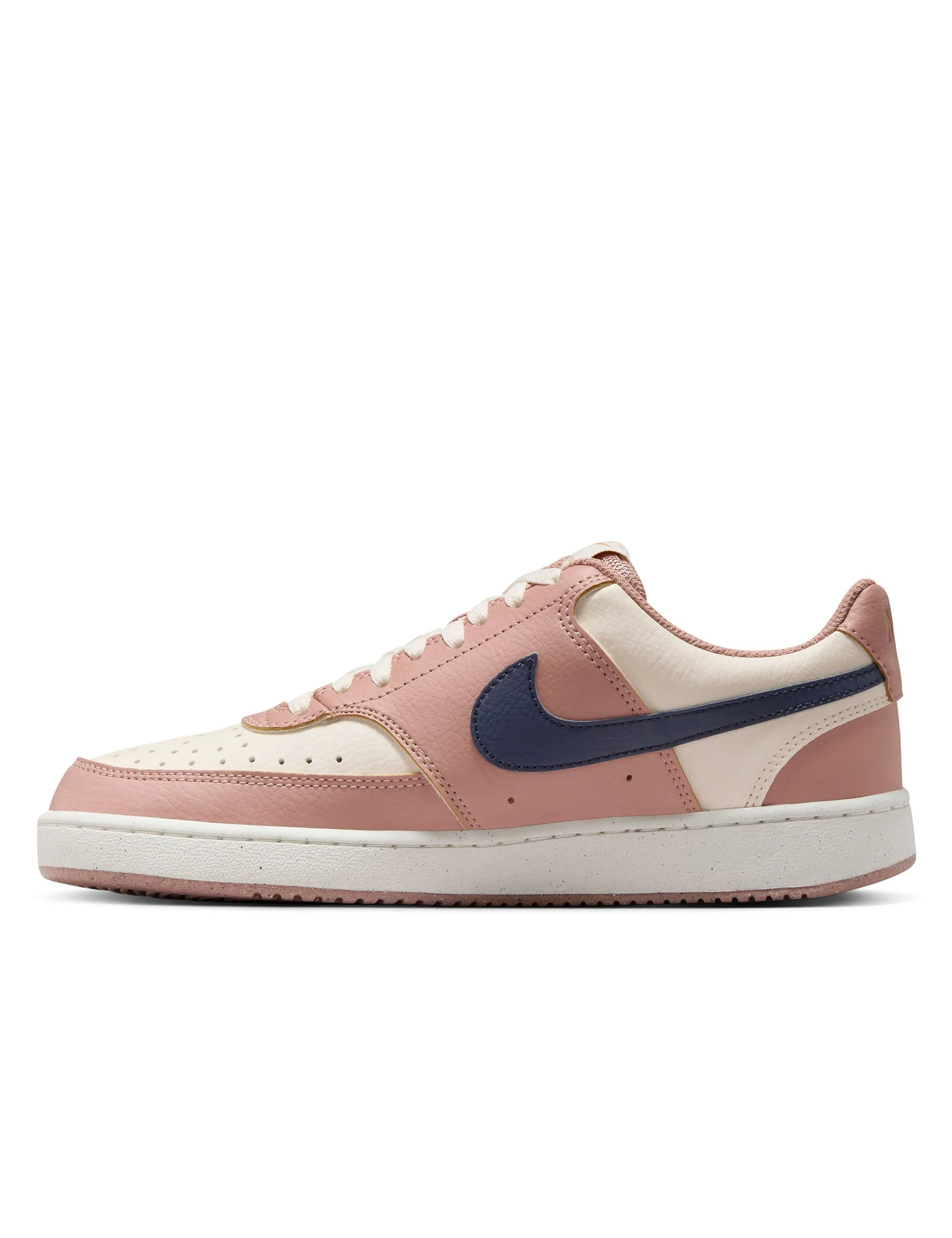 Court Vision Low Next Nature Shoes - Particle Pink/Midnight Navy/Pale Ivory Back Tab Quick Trip
