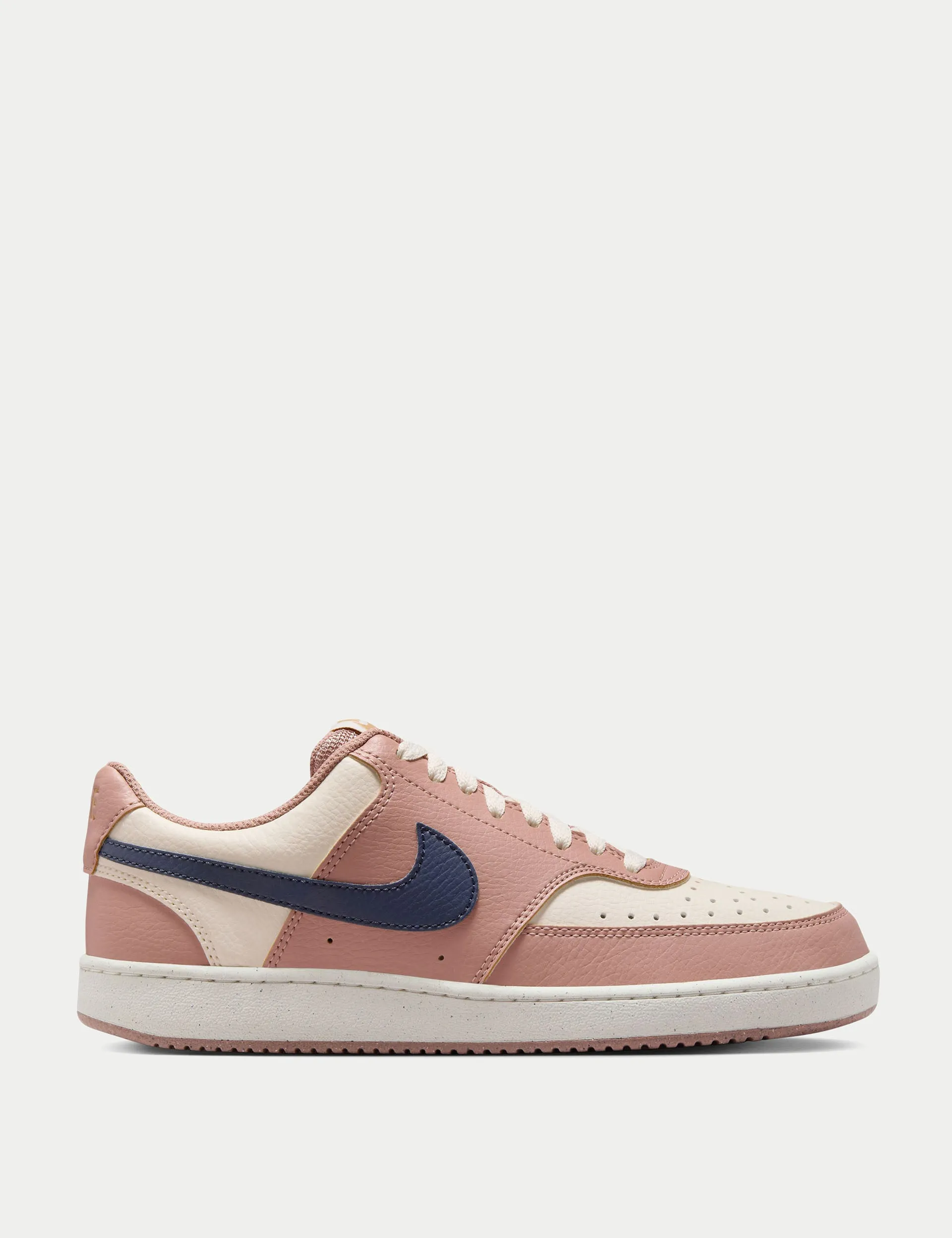 Canvas Material Weightless Wear Court Vision Low Next Nature Shoes - Particle Pink/Midnight Navy/Pale Ivory