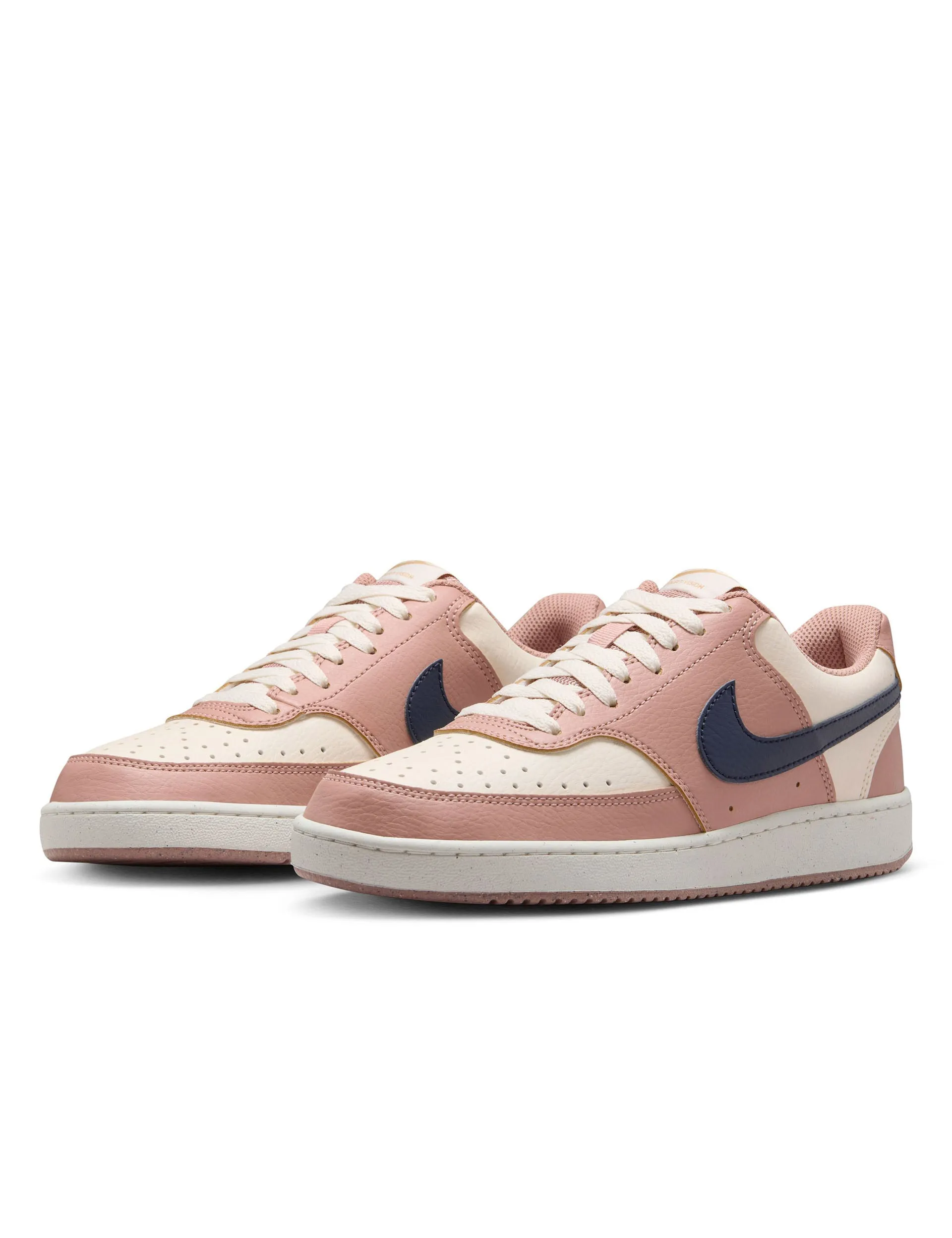 Court Vision Low Next Nature Shoes - Particle Pink/Midnight Navy/Pale Ivory Dirt Hike