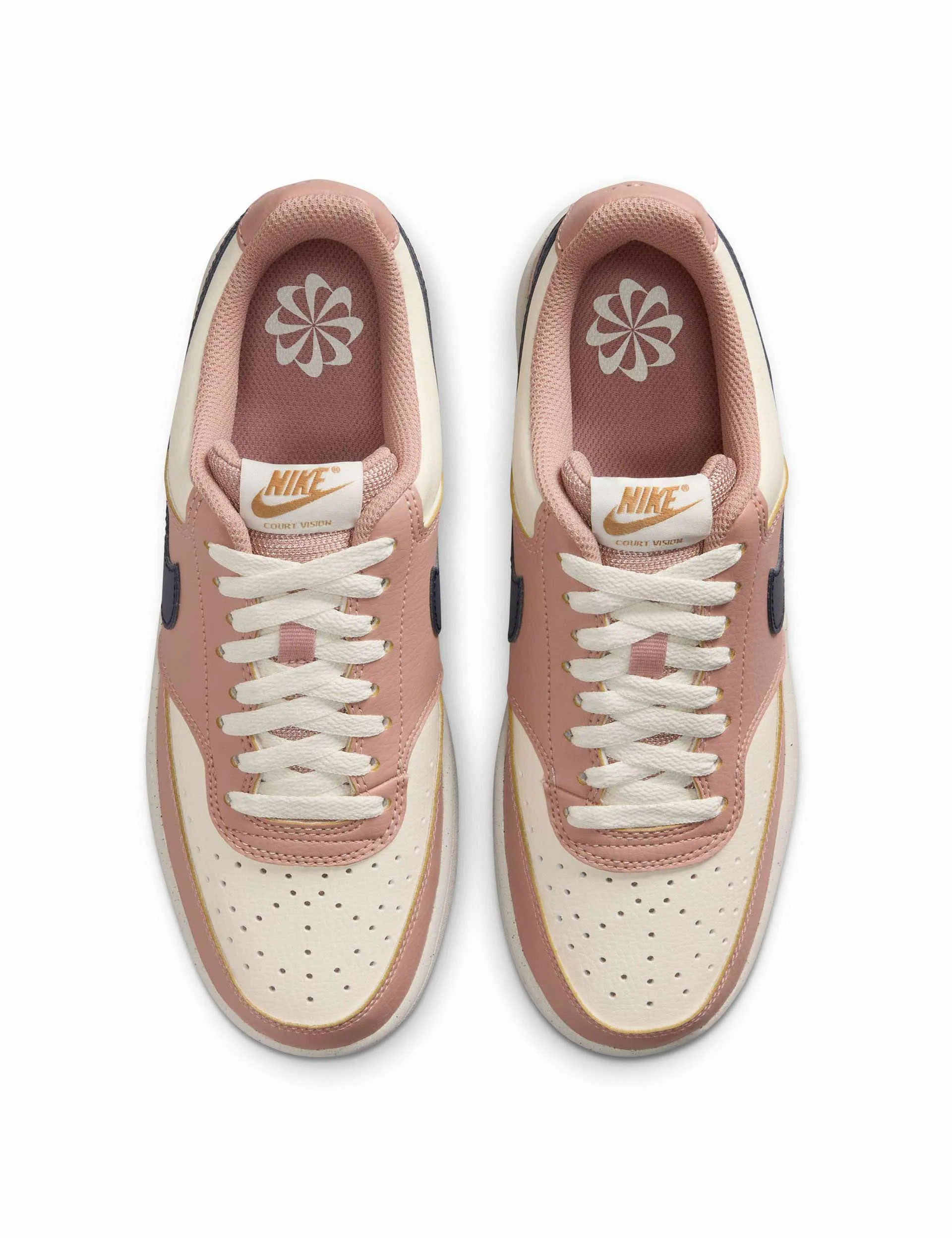 Team Jog cool material Court Vision Low Next Nature Shoes - Particle Pink/Midnight Navy/Pale Ivory