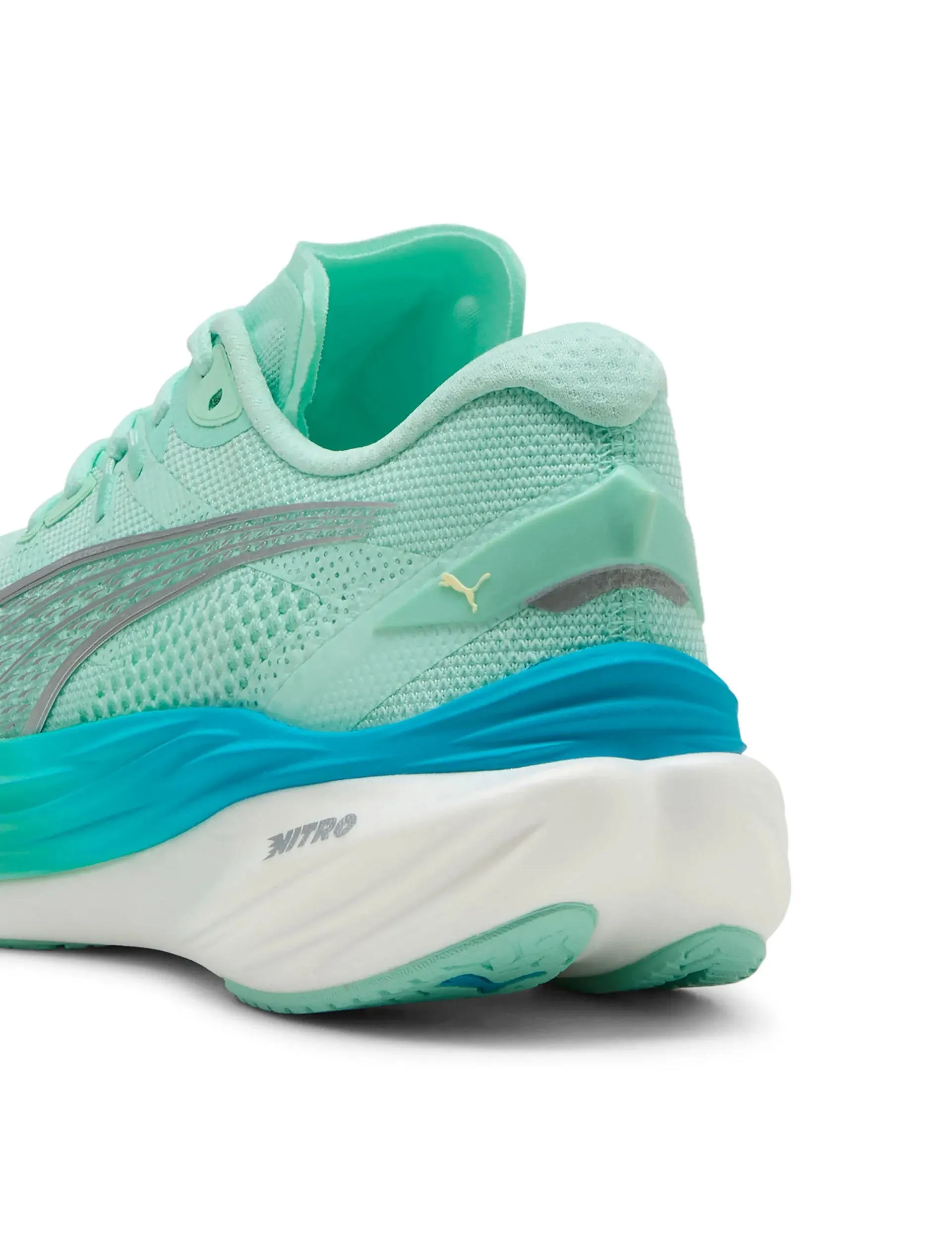 Impact Diffusing Plate Breathable Inserts Deviate NITRO 3 Running Shoes - Mint Melt/Speed Blue
