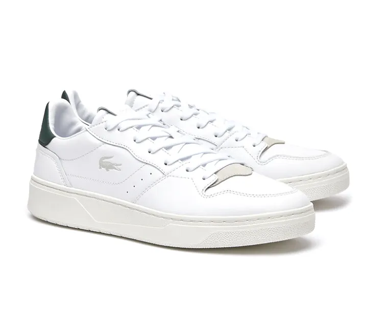 Comfortable Use On Duty Men's Lacoste Court-Lisse 222 1 (White/Dark Green)