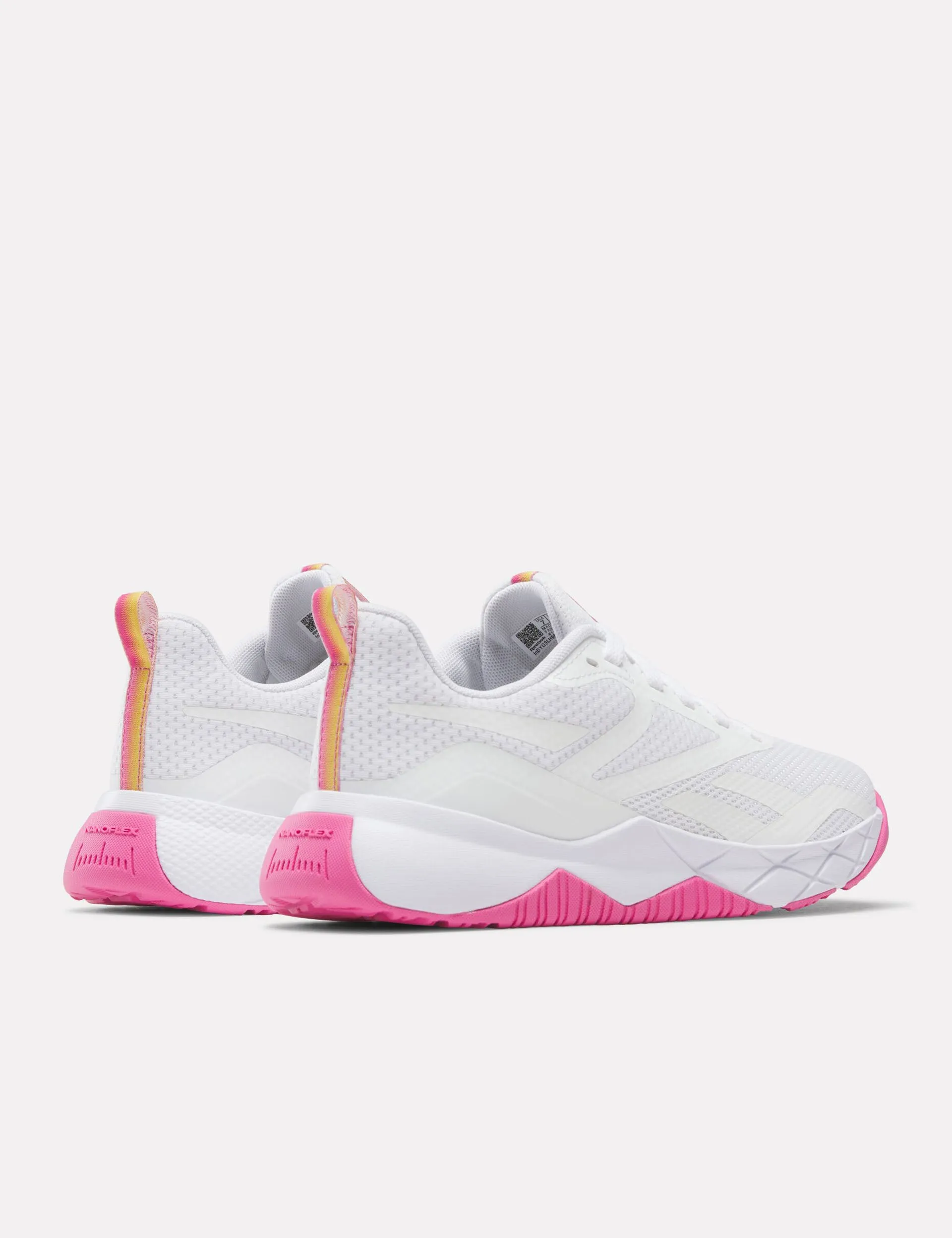 NFX Training Shoes - White/True Pink Snug fit tennis player shoes