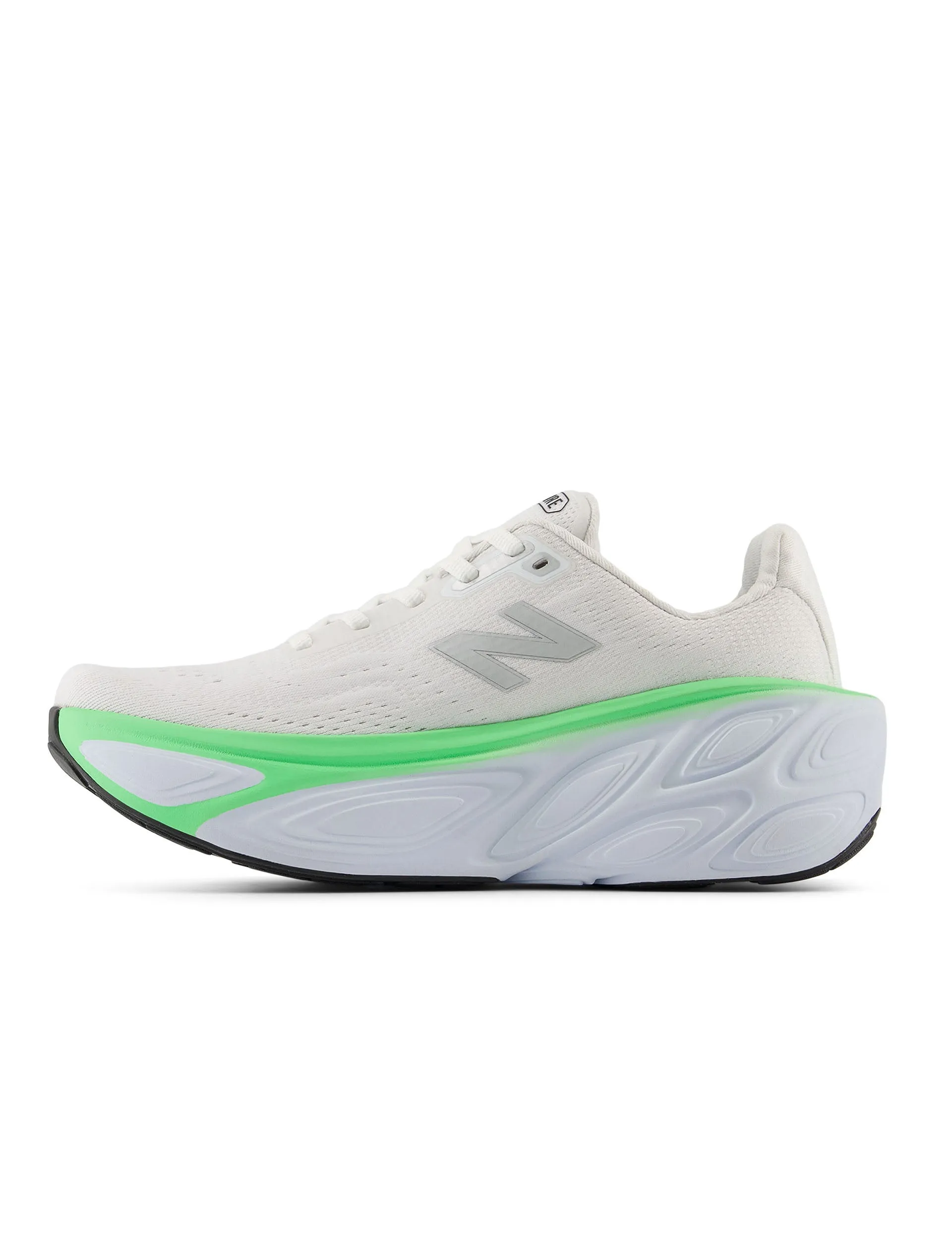 Fresh Foam X More v5 Shoes - White/Ice Blue/Electric Jade running in snow shoes