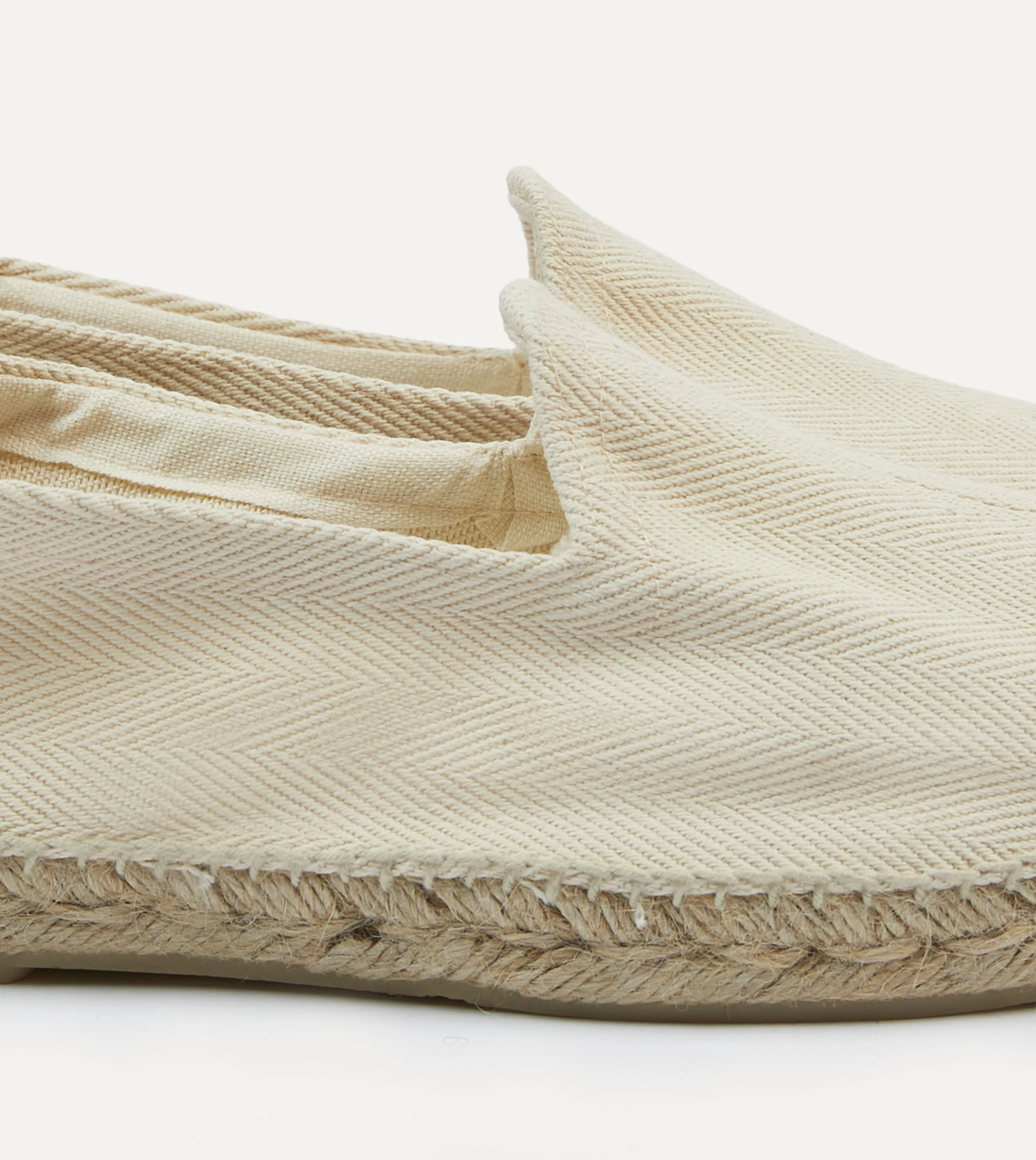 lining - type Quick piece Ecru Herringbone Cotton Espadrilles