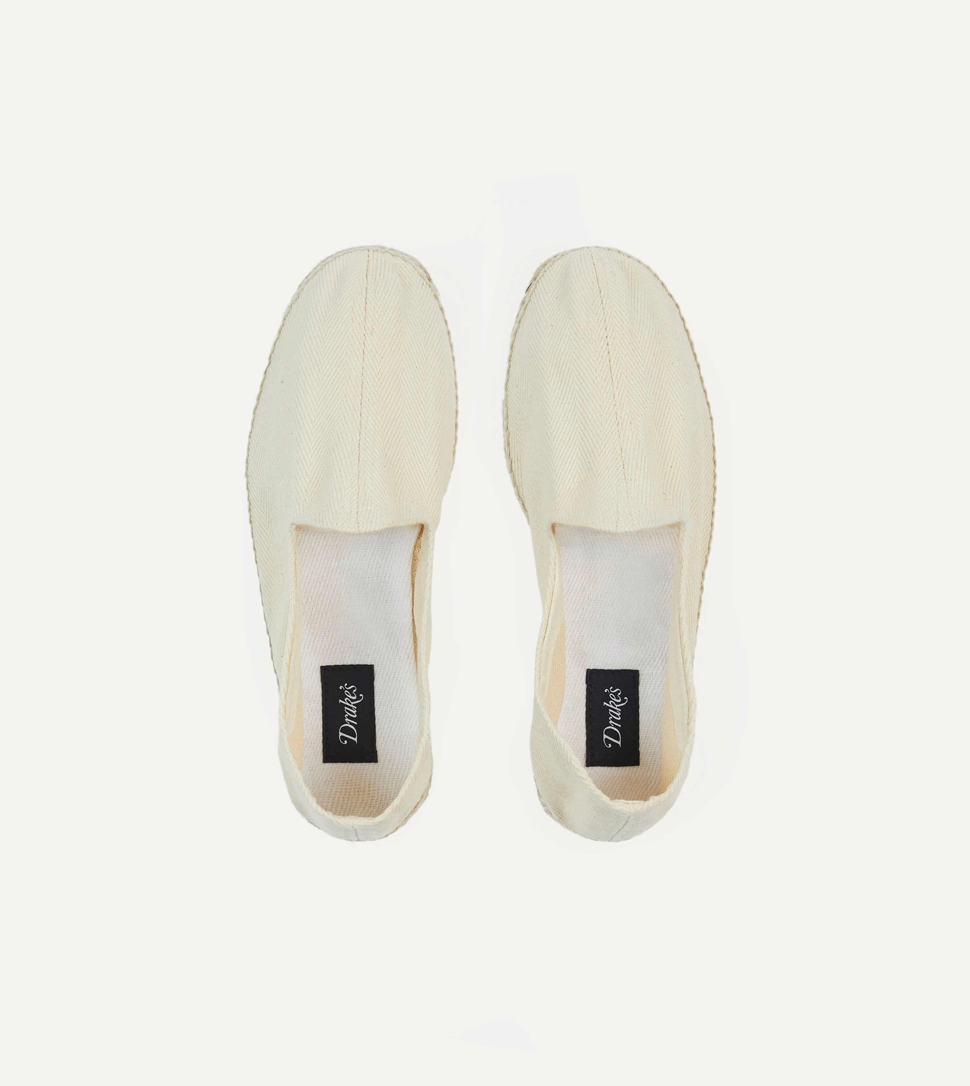 moisture - wicking - level Ecru Herringbone Cotton Espadrilles