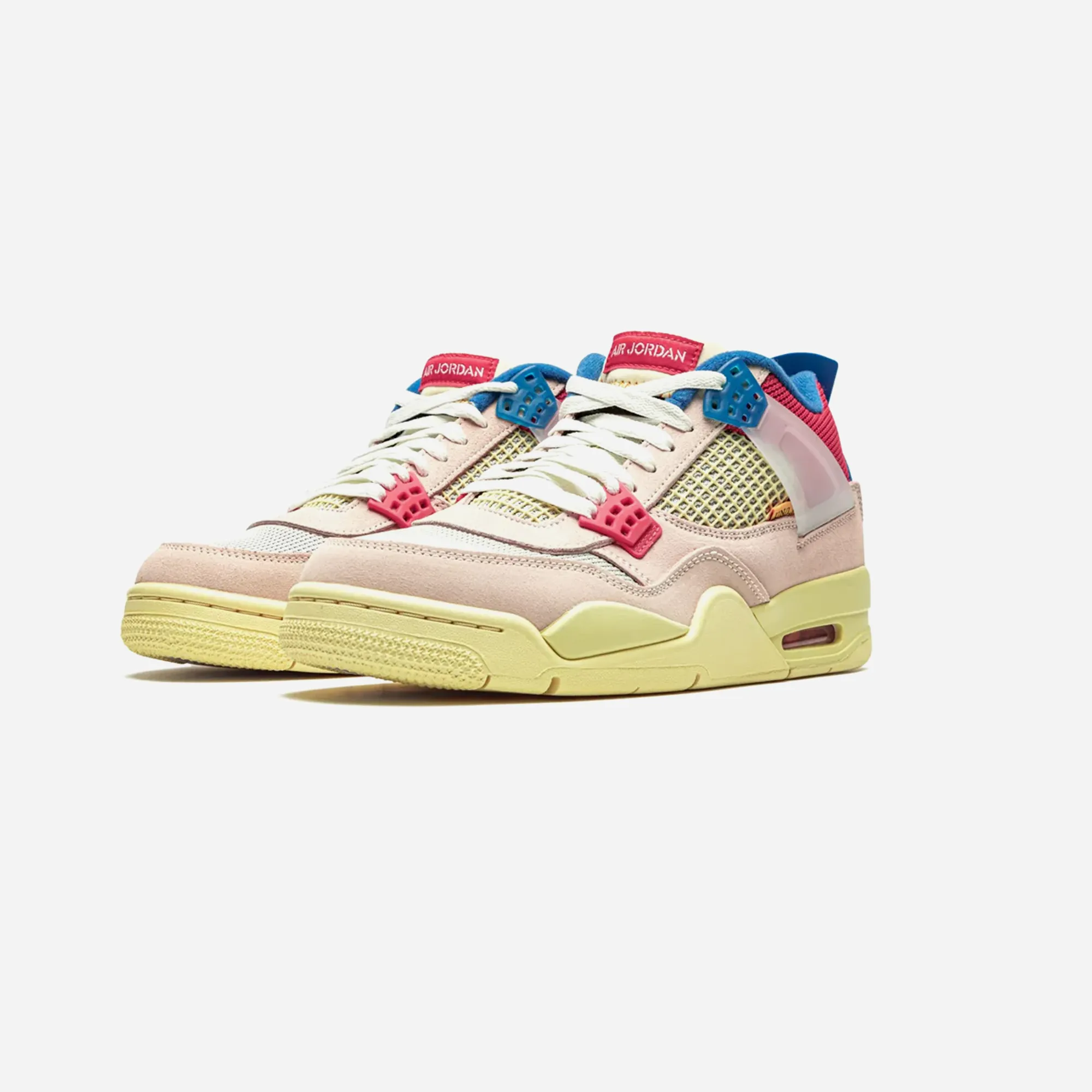 Flexible Rubber Outsole Heel Counter Support Nike Air Jordan 4 Retro Union Guava Ice