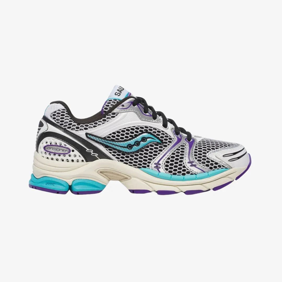 Safe Land mens saucony progrid triumph 4 (white/blue)