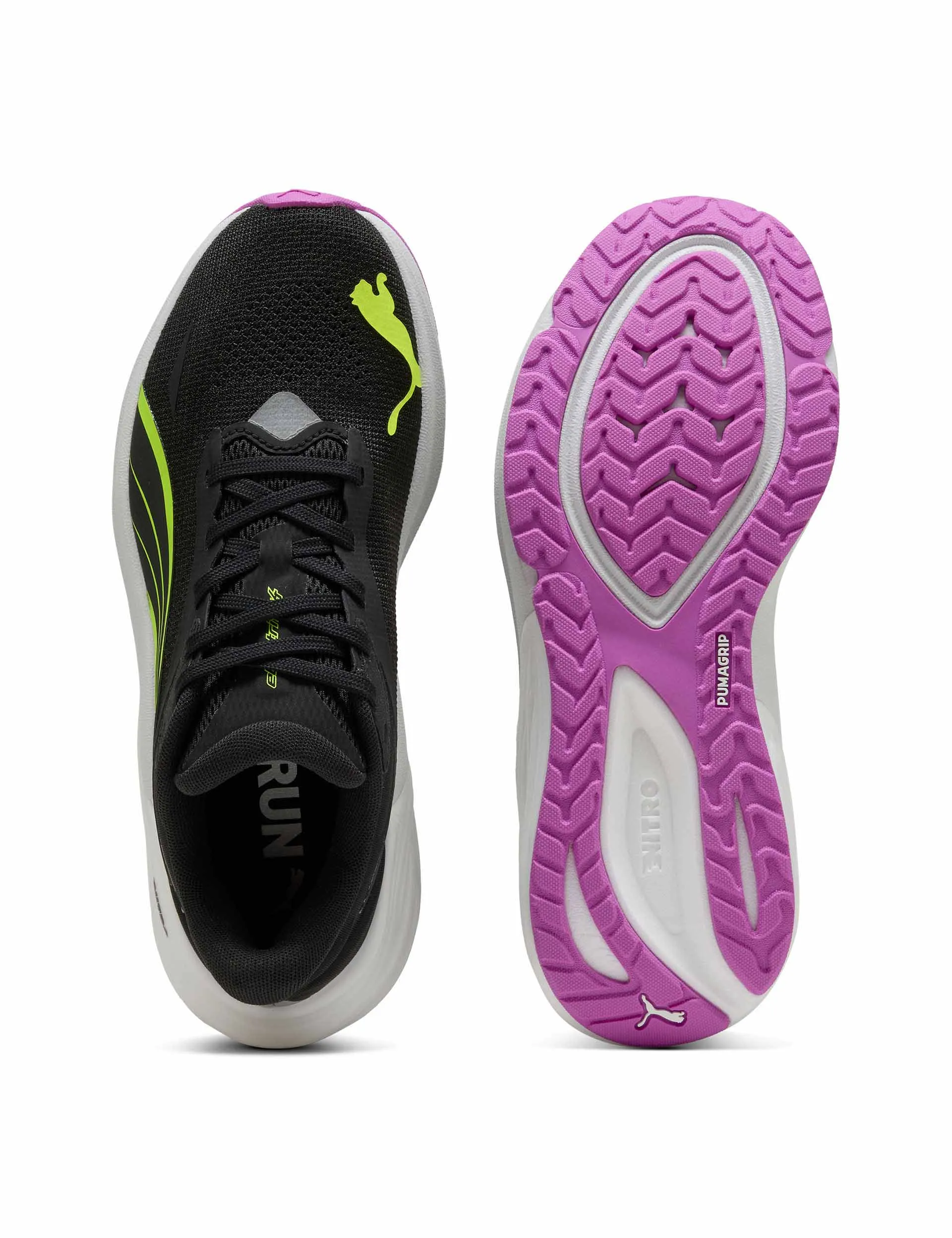 Electrify NITRO 4 Running Shoes - Black/Yellow Alert Unisex style Durable Rubber Compound