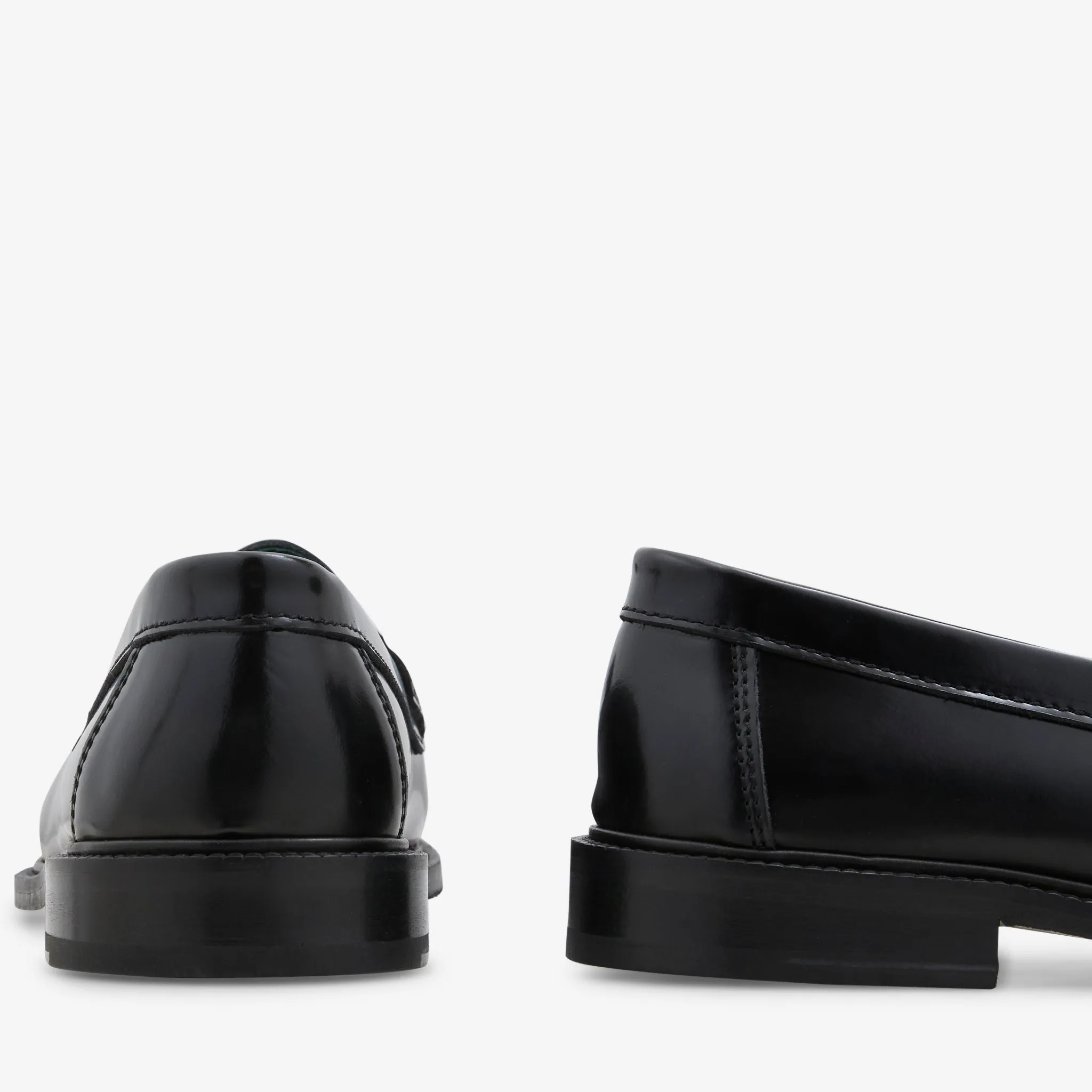 Functional Shoes Zero Stress Yardee Moccasin Loafer Black Polido Leather