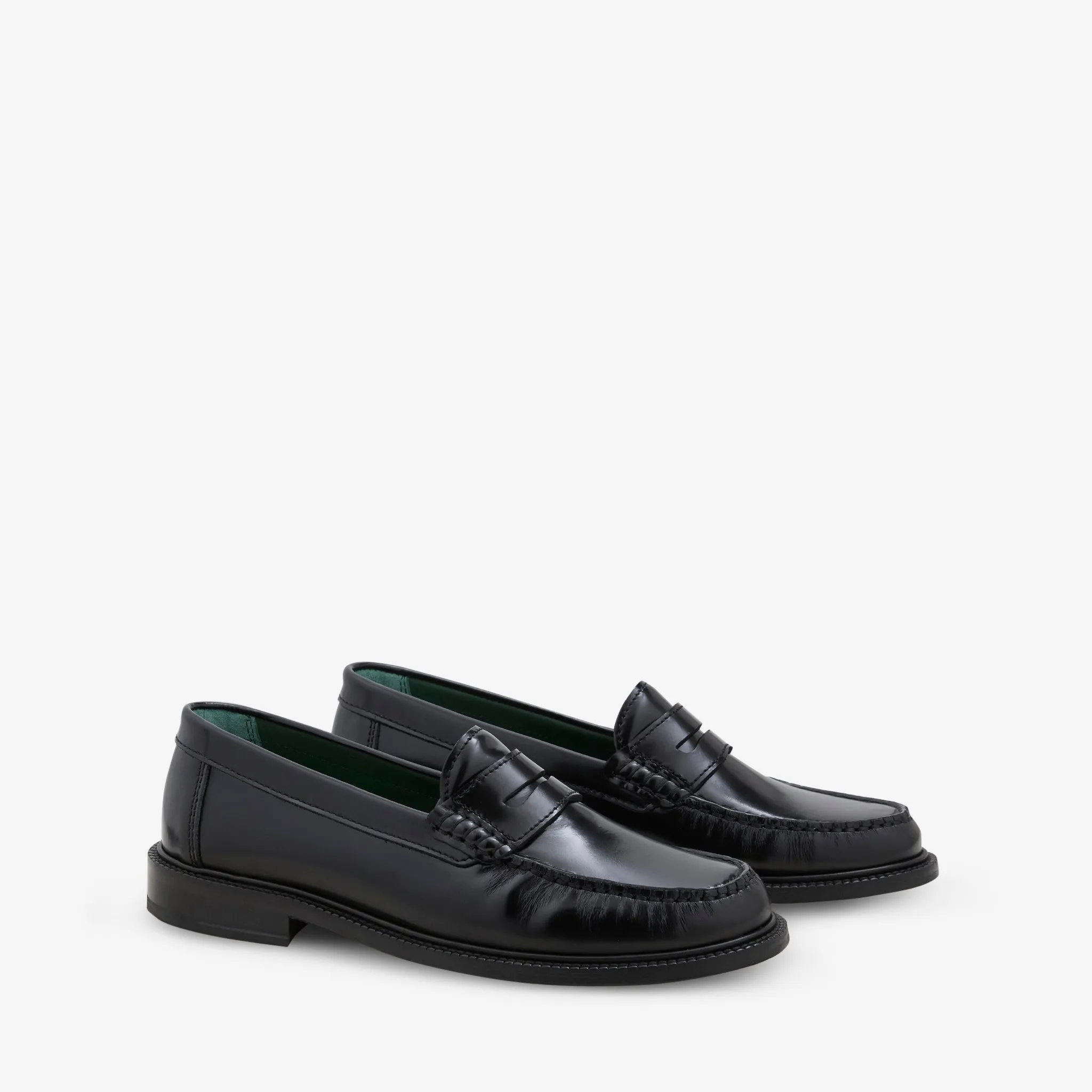 Night Hike Yardee Moccasin Loafer Black Polido Leather
