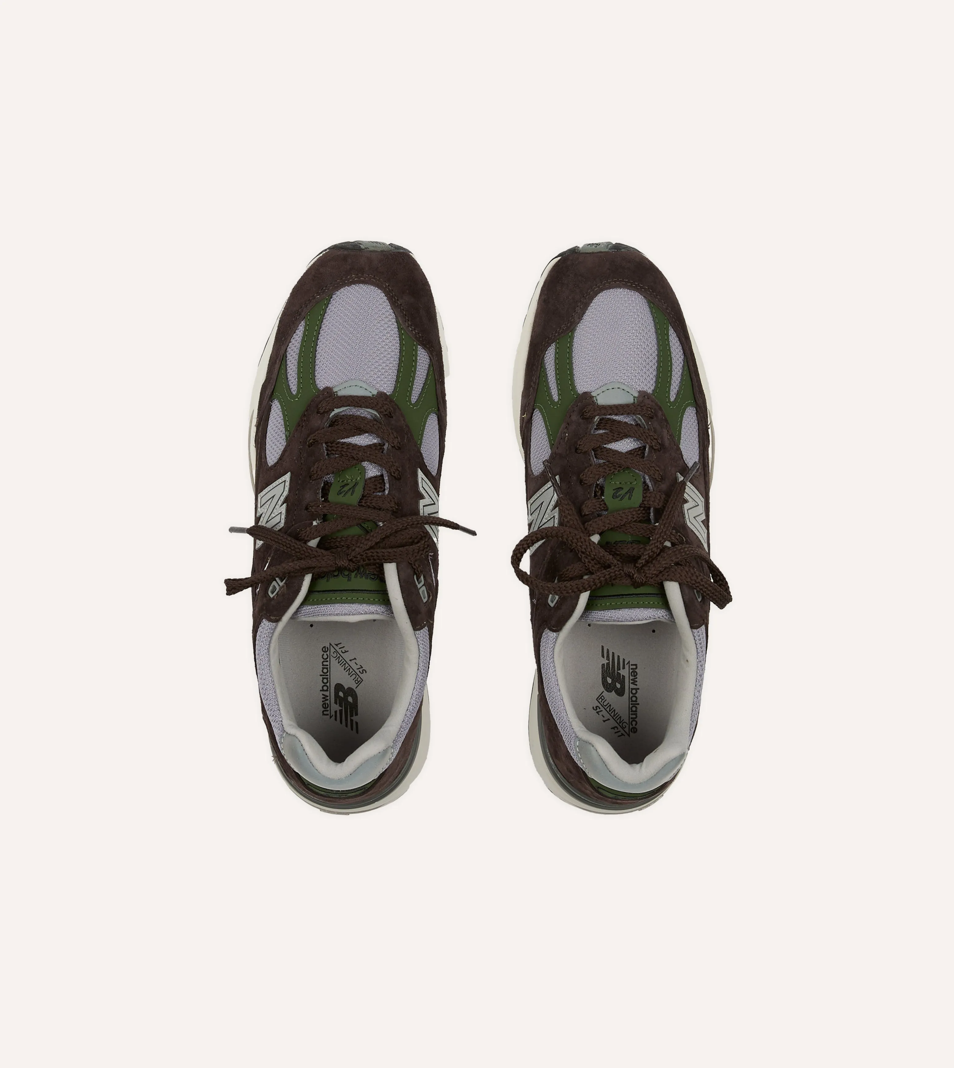 New Balance Brown 'Essentially Offbeat' Made in UK 991v2 Trainers Anti - odor Traction