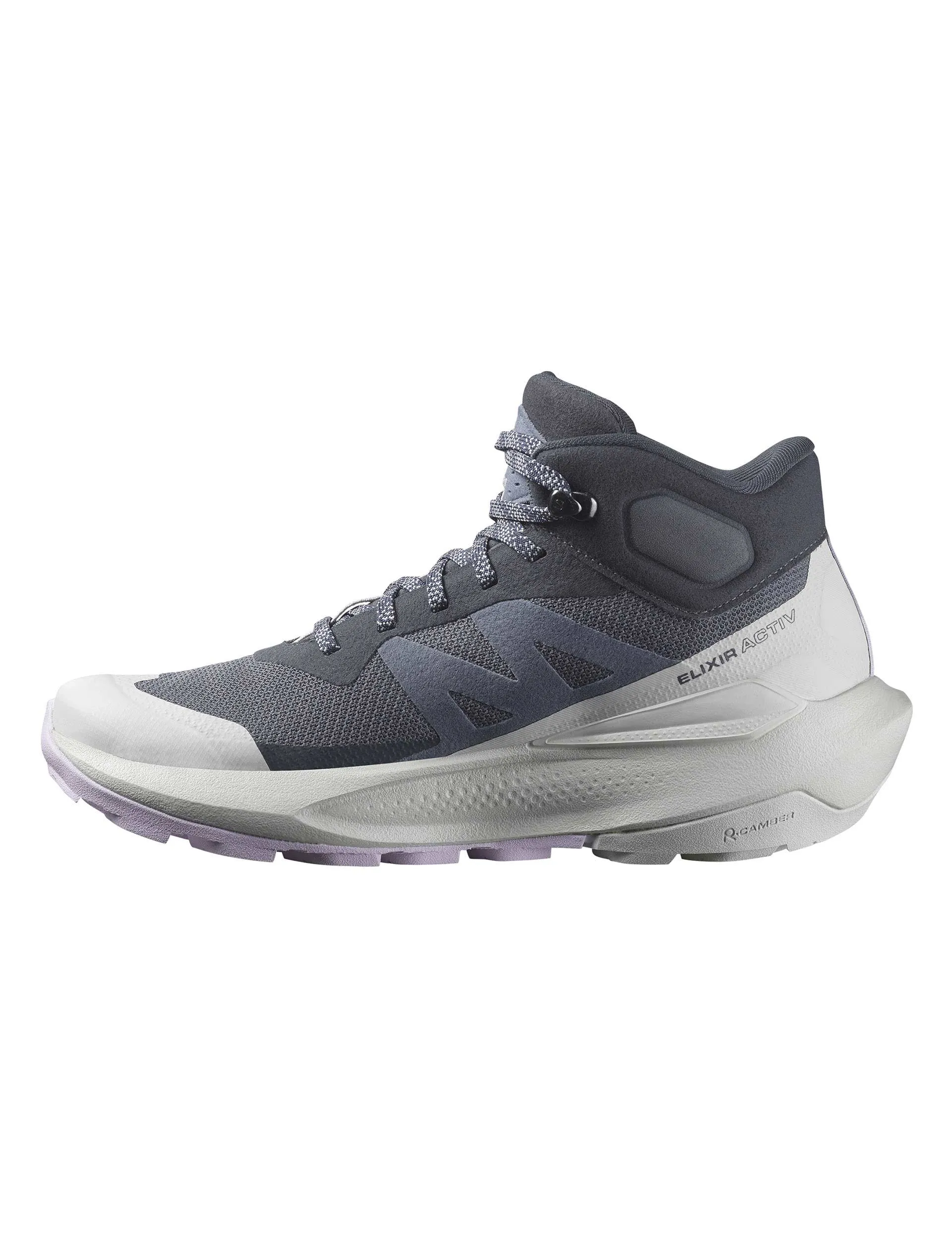 Shock Dissipation synthetic upper shoes Elixir Activ Mid Gore-Tex - India Ink/Glacier Gray/Orchid Petal