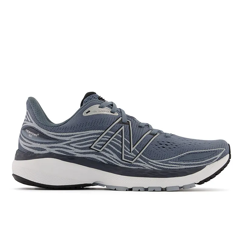 evening running shoes Fresh Foam X 860v12 - Ocean Grey with Light Slate and Black - Men's