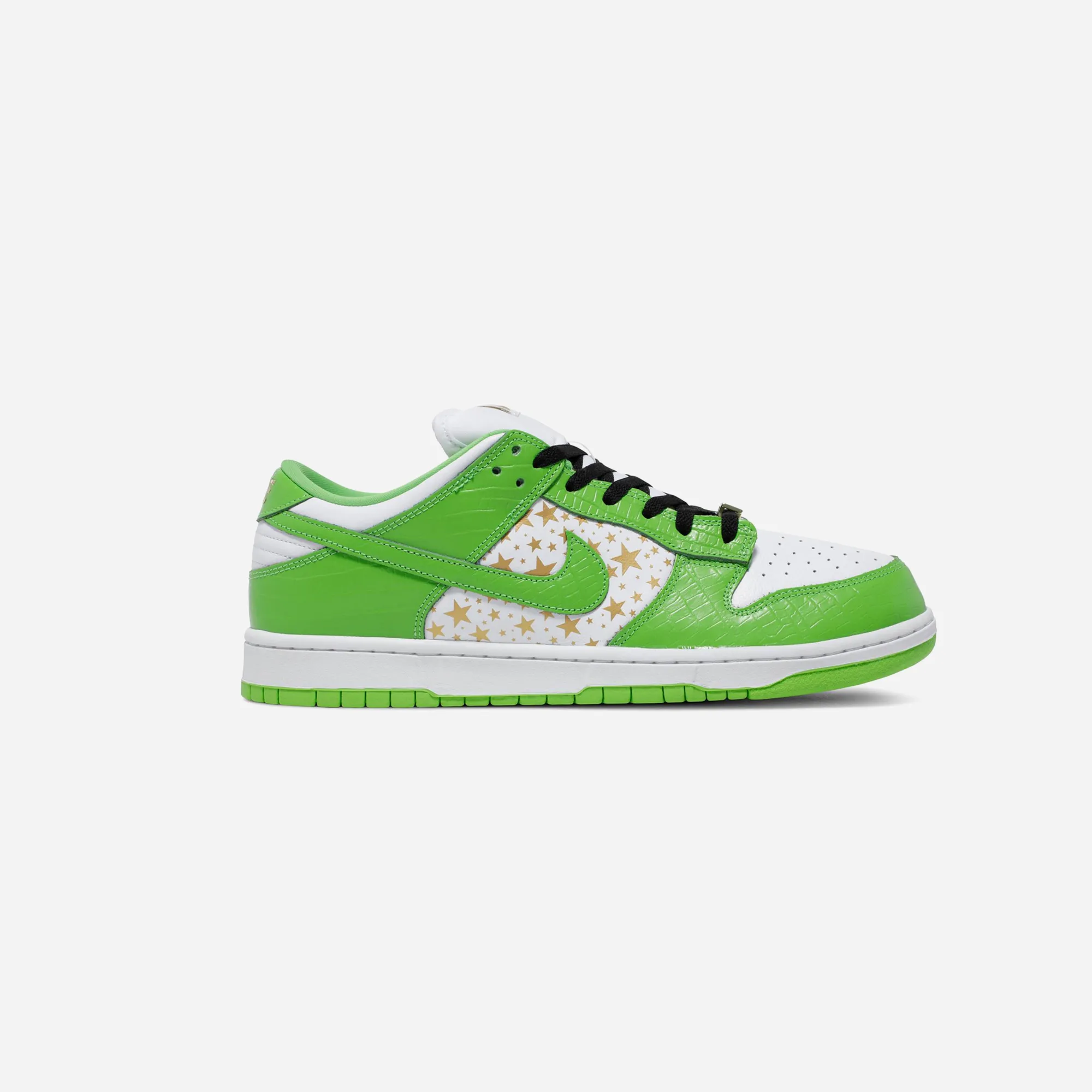 workout mode SB DUNK LOW SUPREME STARS MEAN GREEN