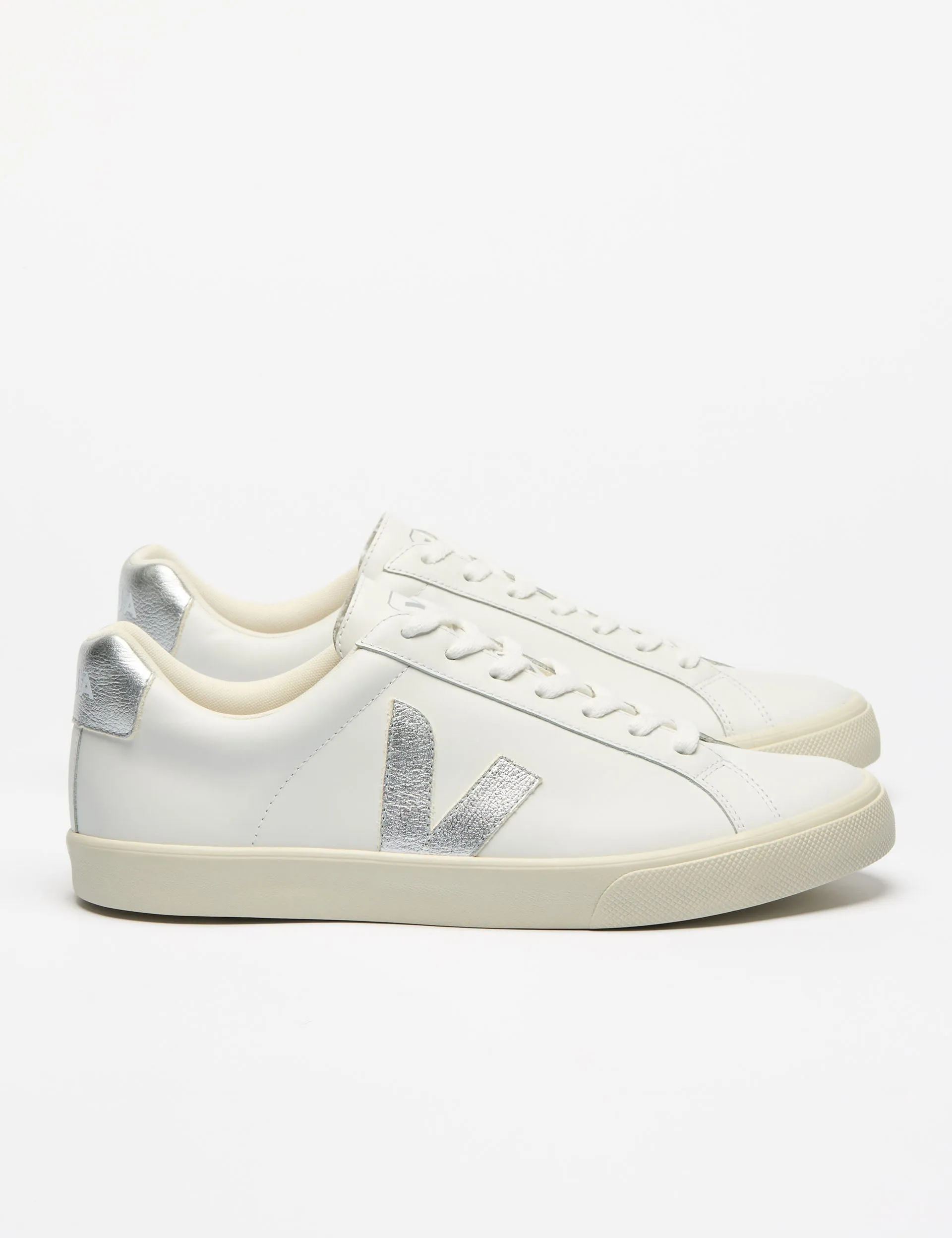 Esplar Leather - White Silver Lightweight TPU Frame Structured sole