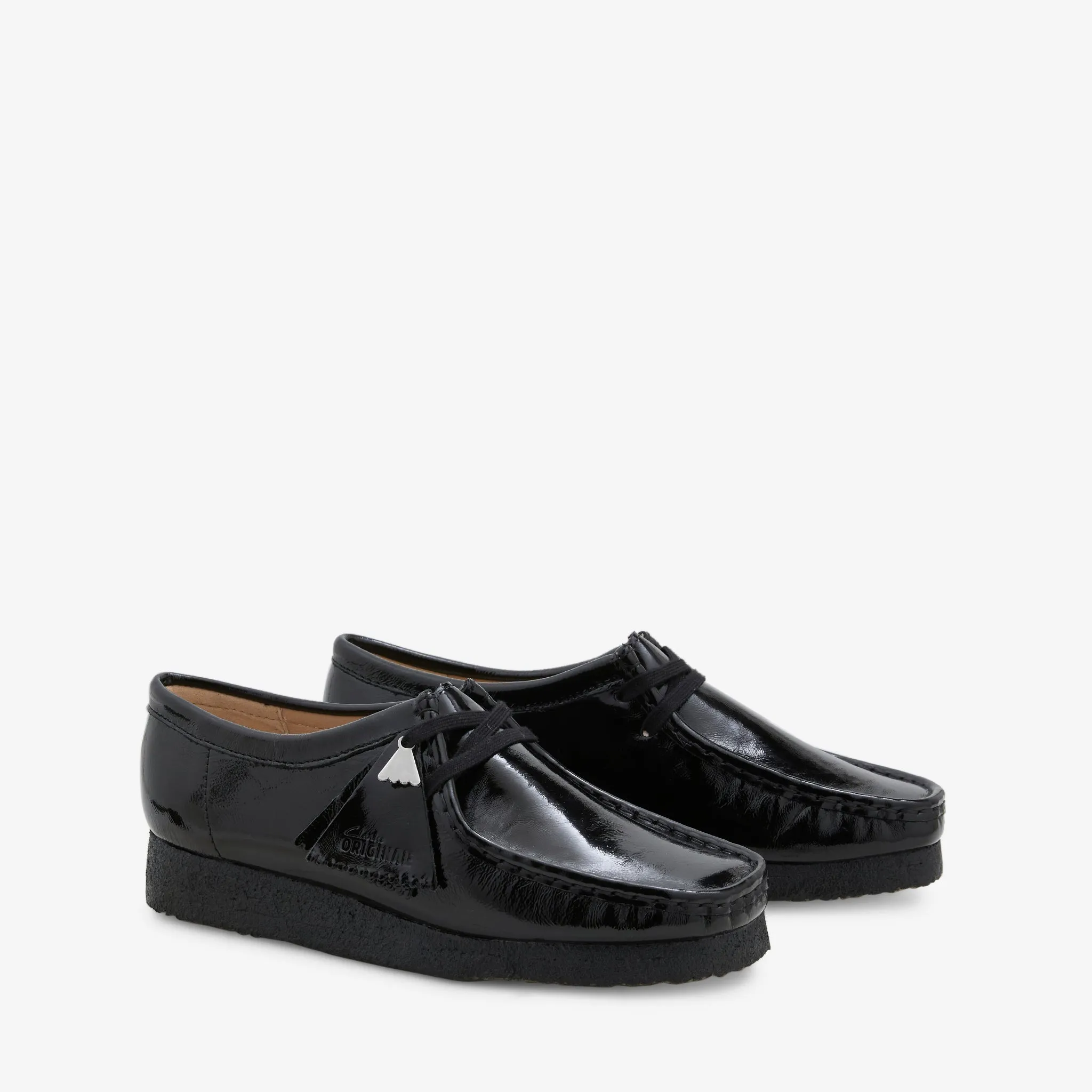 Round Edge Soft Support Women's Wallabee Black Patent