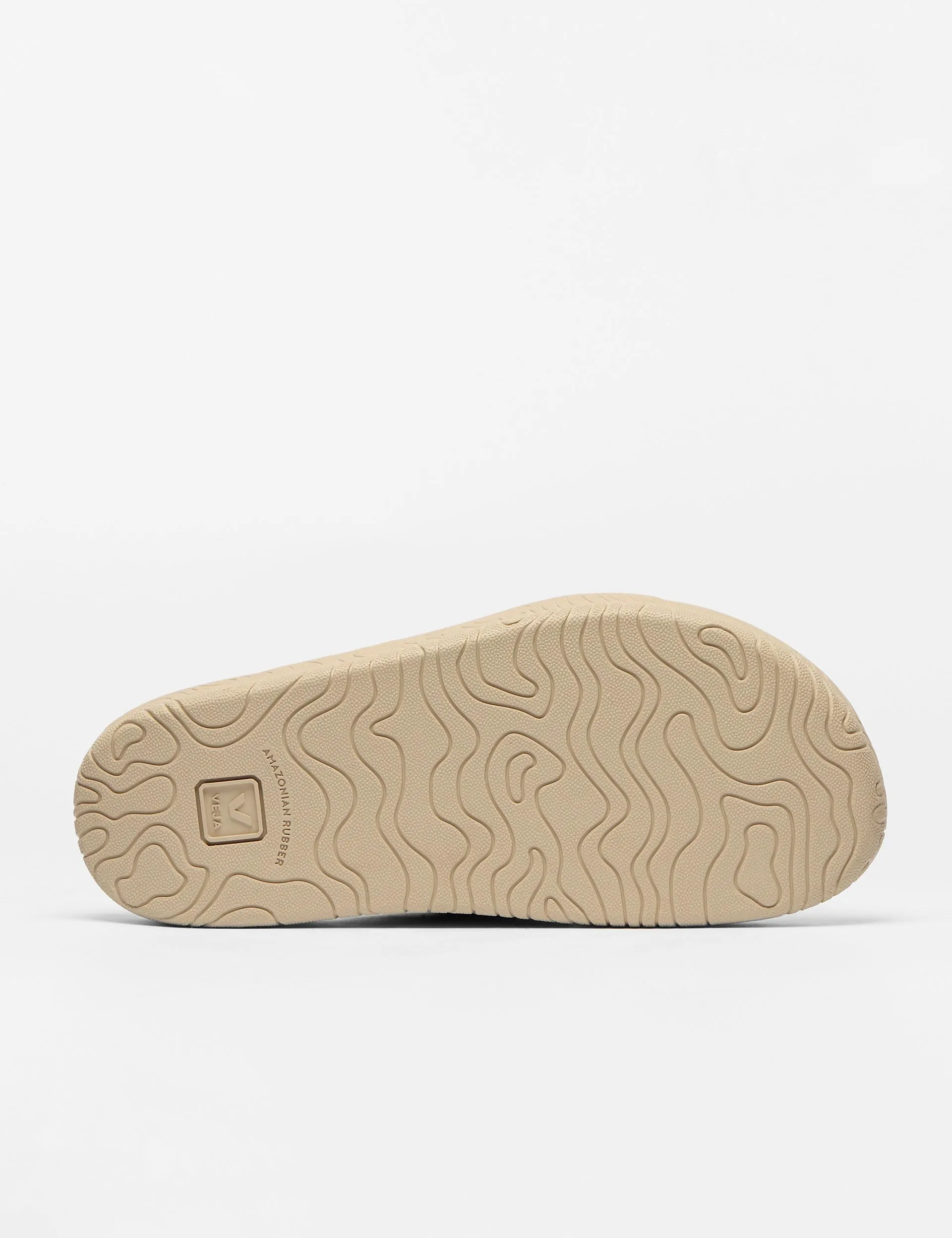 Rubberized Heel Etna Suede Sandal - Taupe Almond