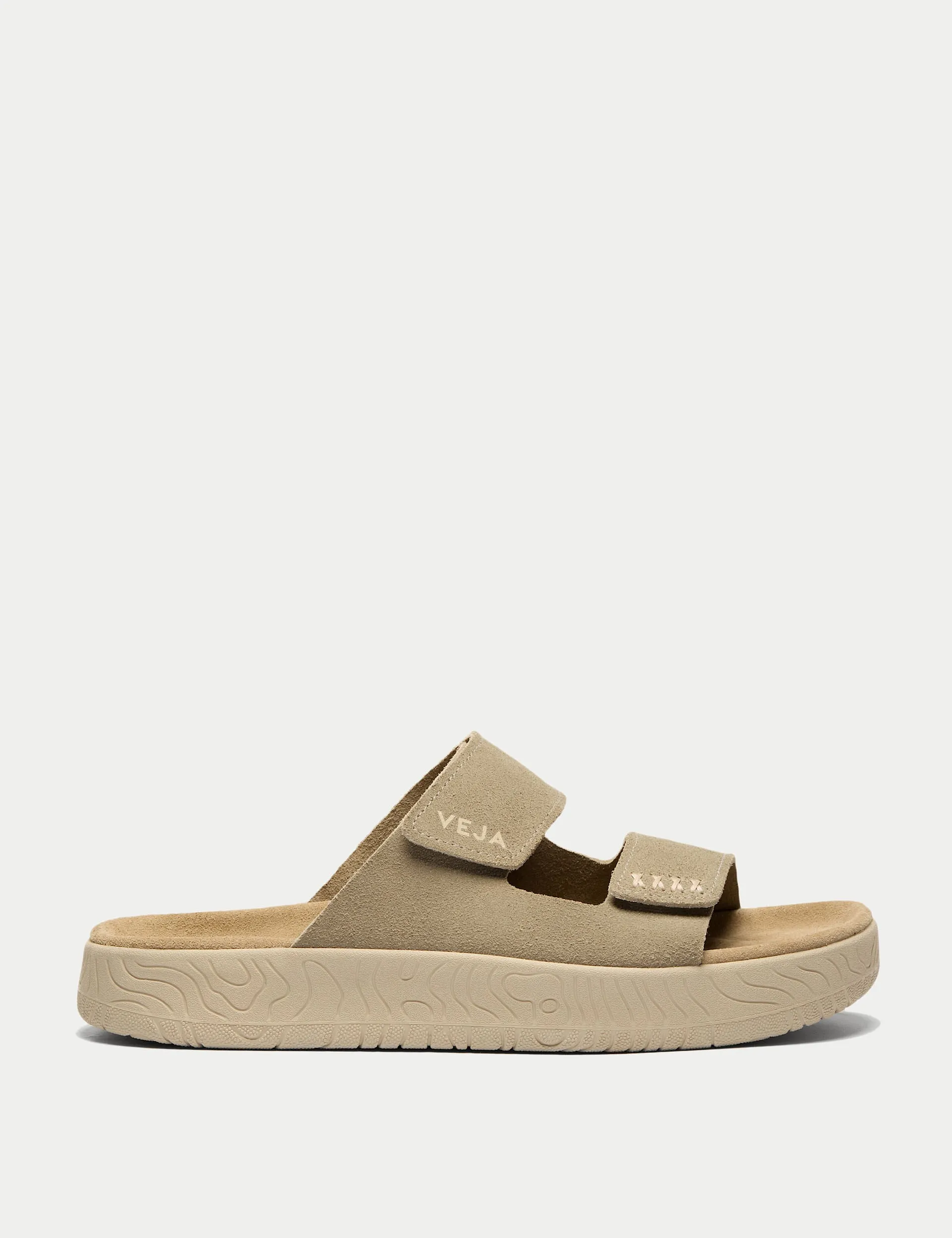 Ventilation Ports Design Etna Suede Sandal - Taupe Almond