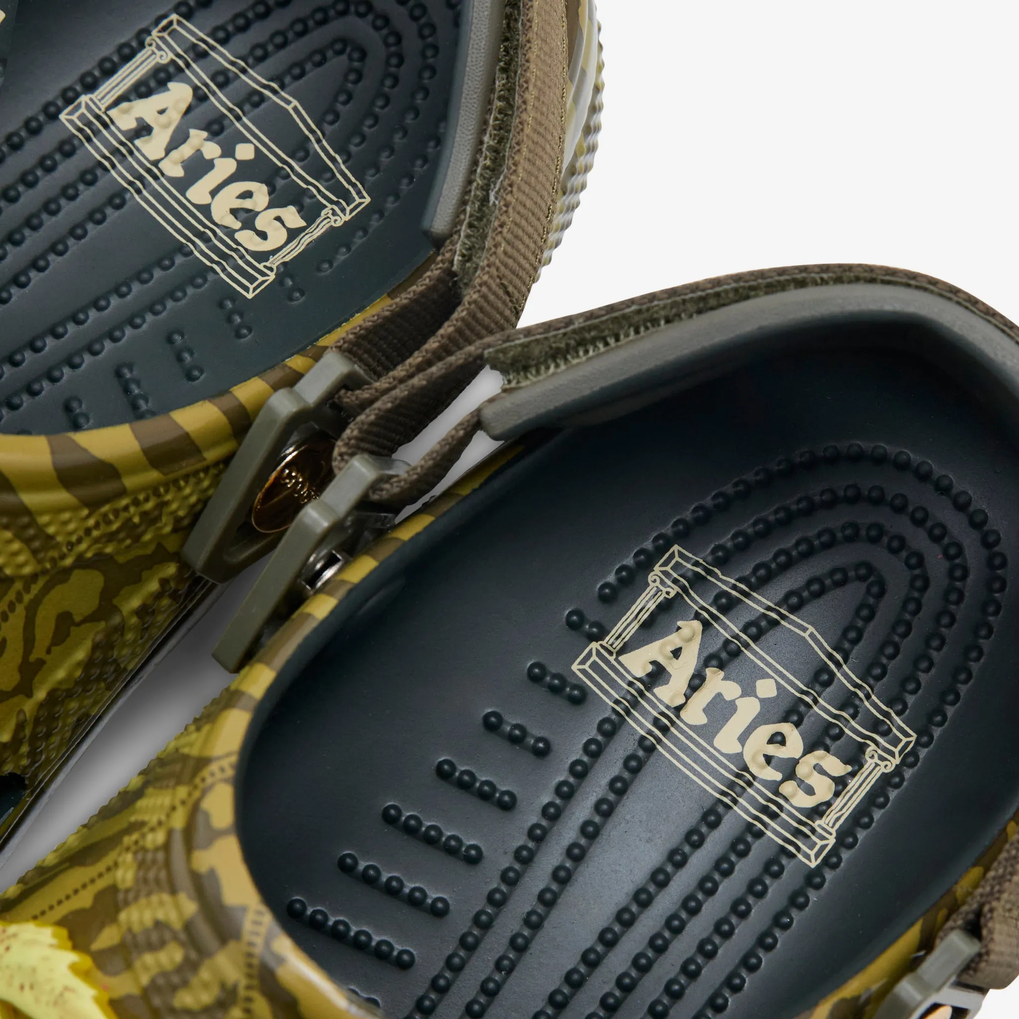 Zip Up Crocs x Classic Clog Dark Algae