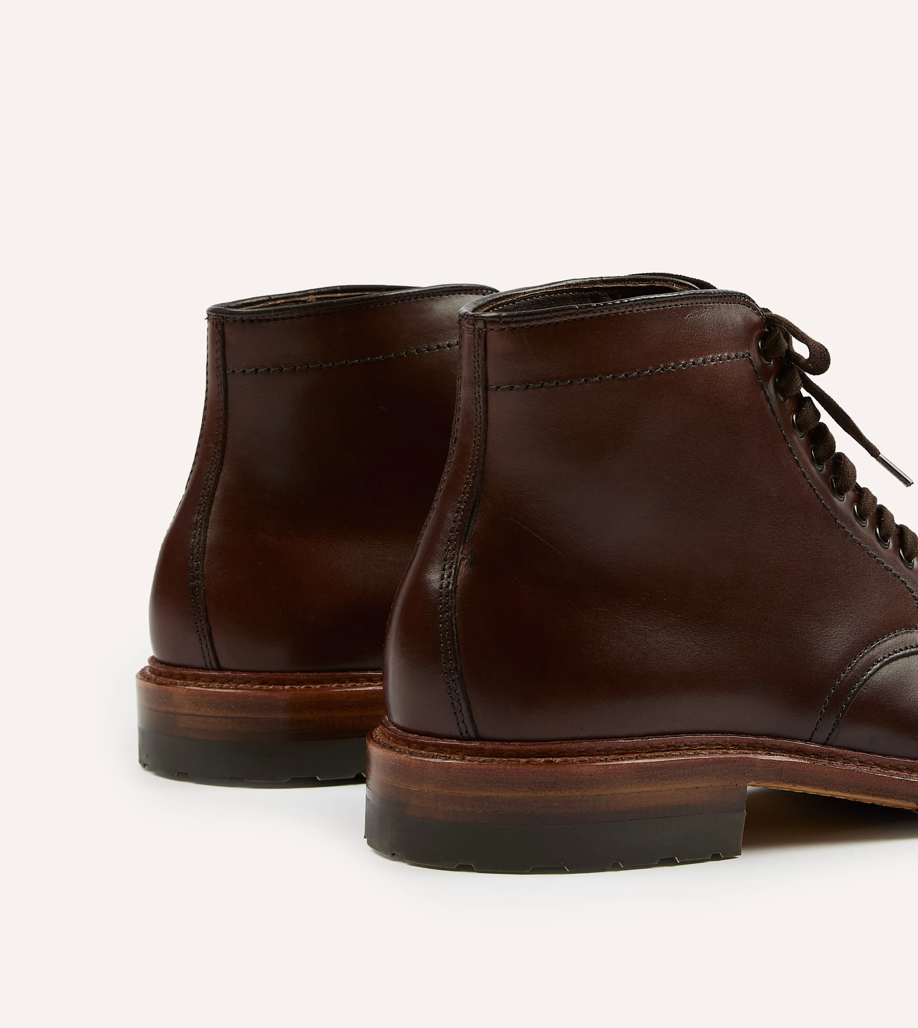 Alden Brown Calf Leather Plain Toe Boot dress - wear form