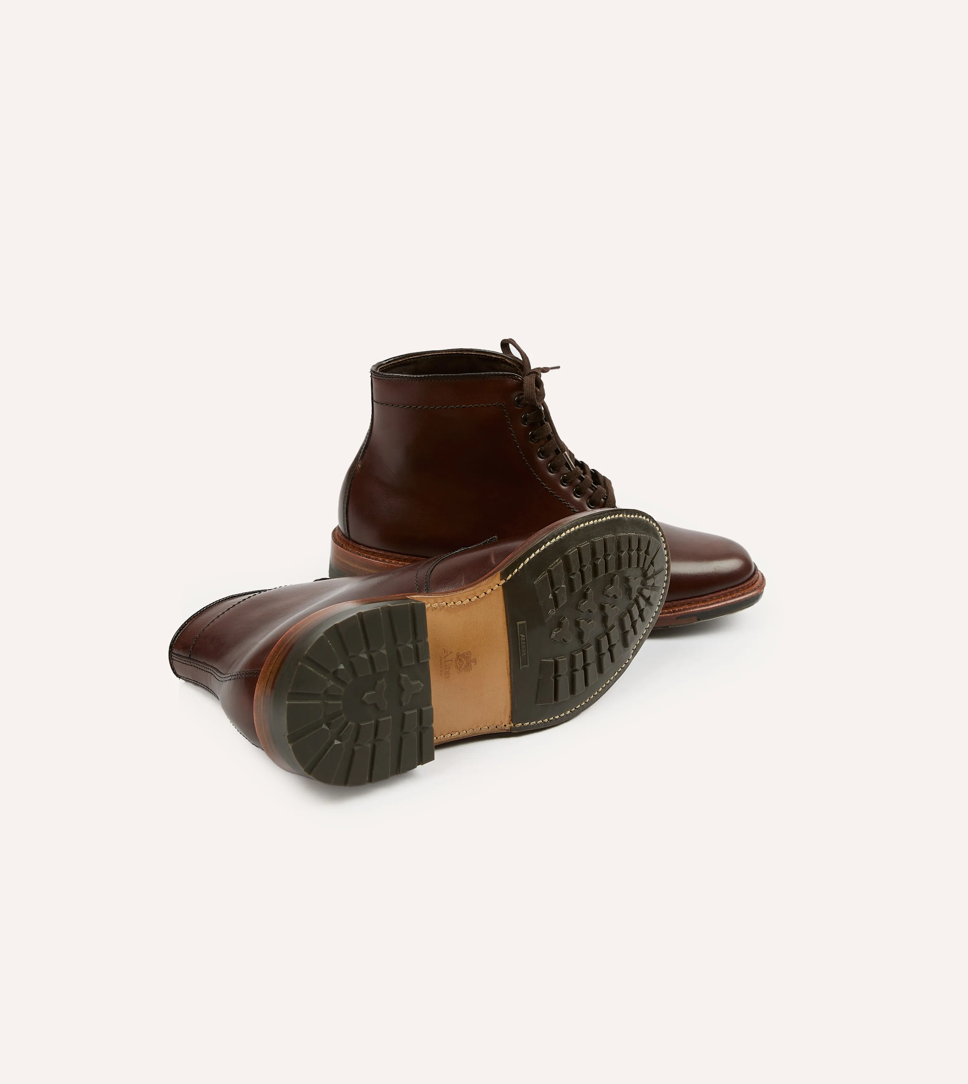 Gift baby Alden Brown Calf Leather Plain Toe Boot