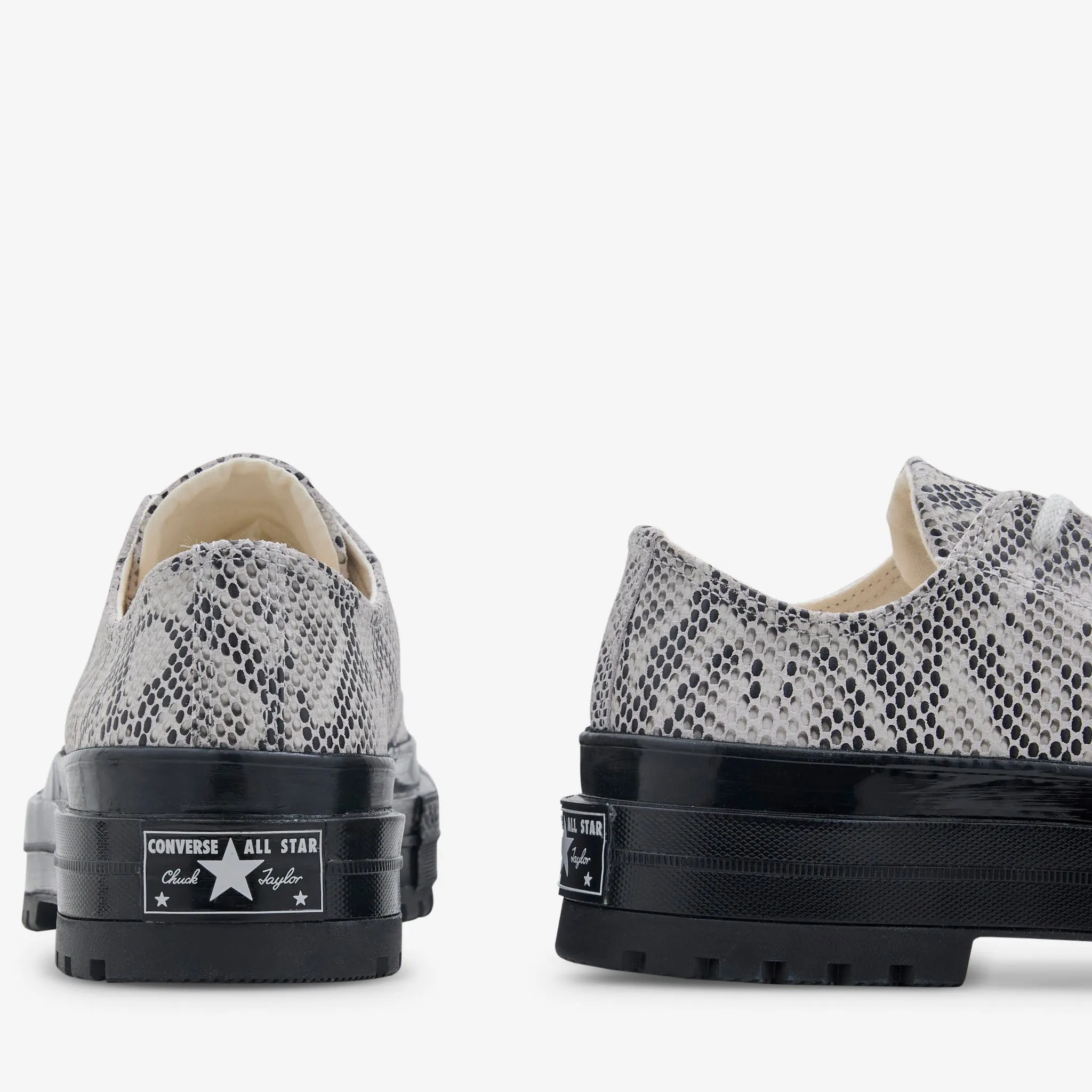 Japan Line Chuck '70 Formal Suede Snake Print Low Barely Grey | Black