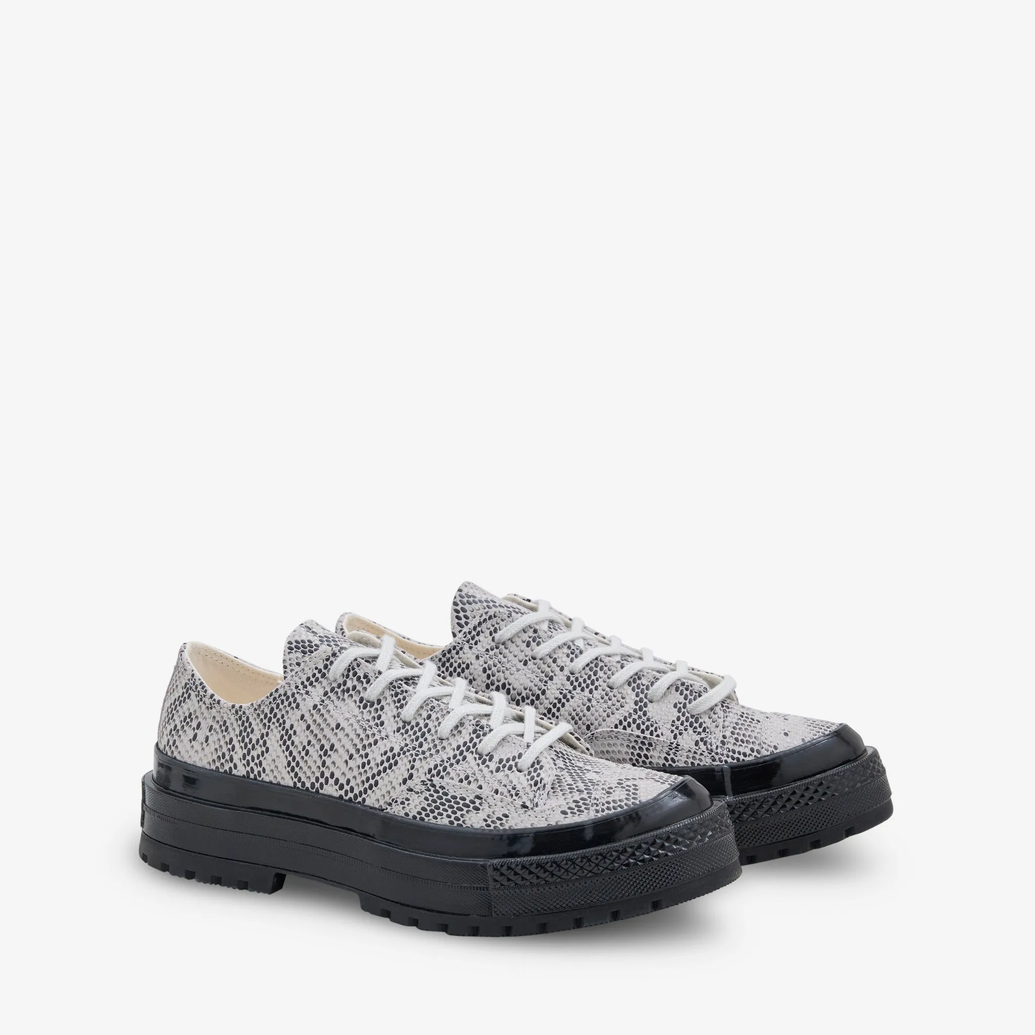Chuck '70 Formal Suede Snake Print Low Barely Grey | Black Non Marking Weekend Escape