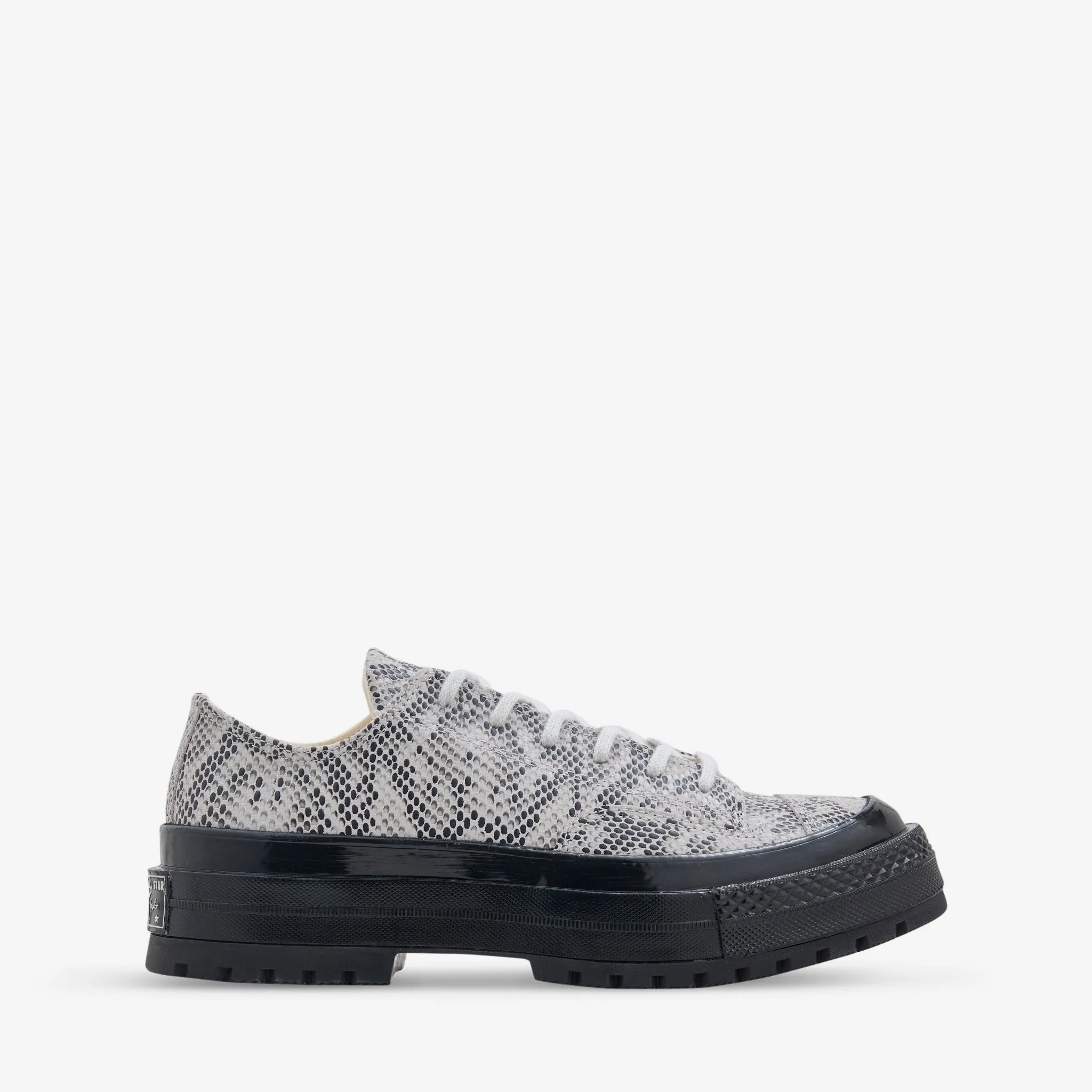 Quick Drying Guard Step Chuck '70 Formal Suede Snake Print Low Barely Grey | Black