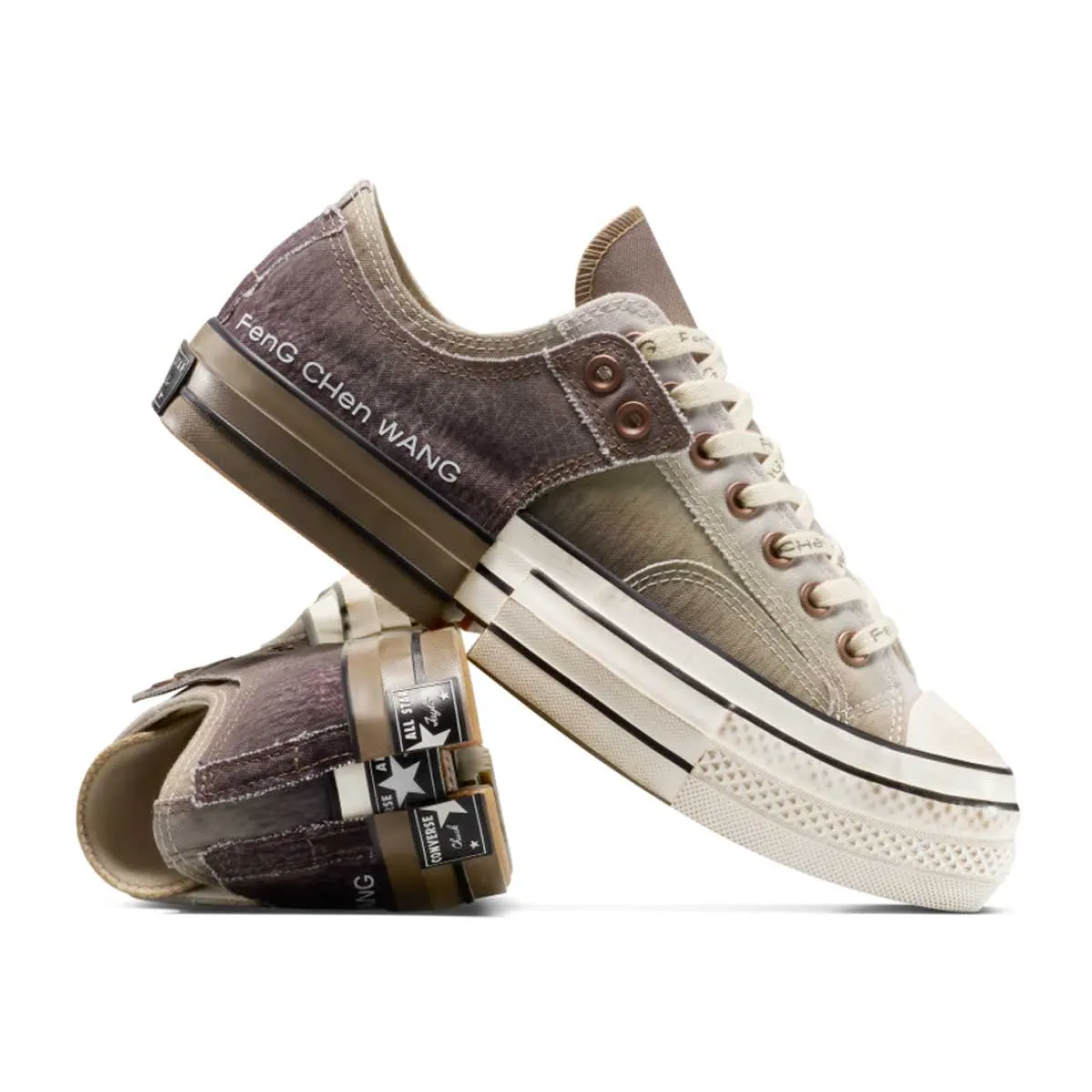 Crystal Glow   Feng Chen Wang 2-in-1 Chuck 70 Low Top 'Brown Egret'