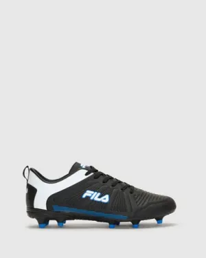 Fila Men's Erba Black/Blue Football Boots 3D Texture Fitness Fan