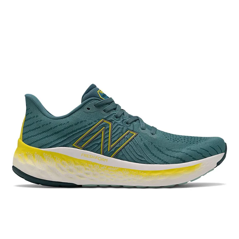 perforated upper shoes motion - control running shoes Fresh Foam X Vongo v5 - Deep Sea with Sulphur Yellow - Men's