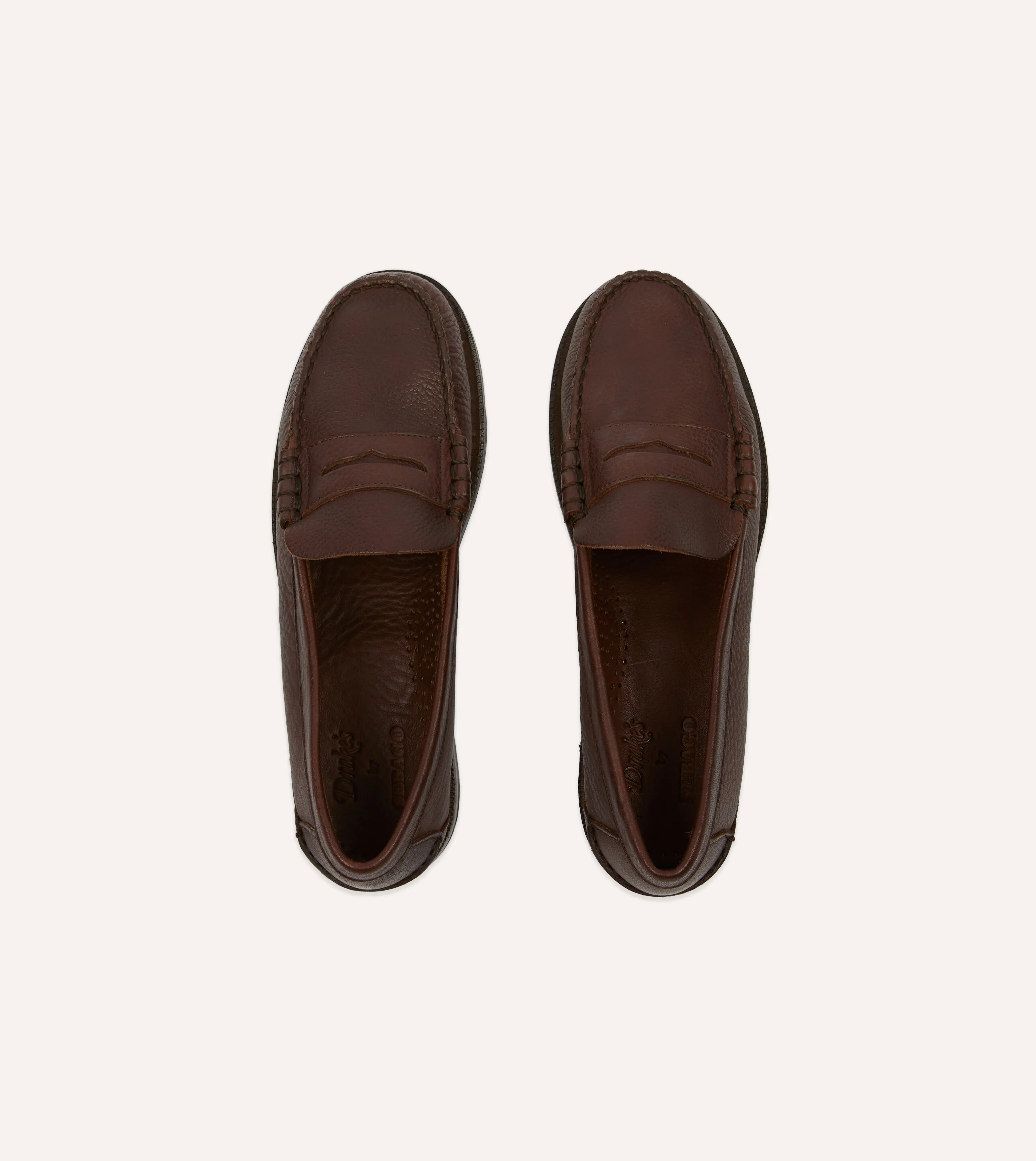 Casual cushioning Stain-Resistant Drake's by Sebago Citysides Dan Bison Leather Loafer