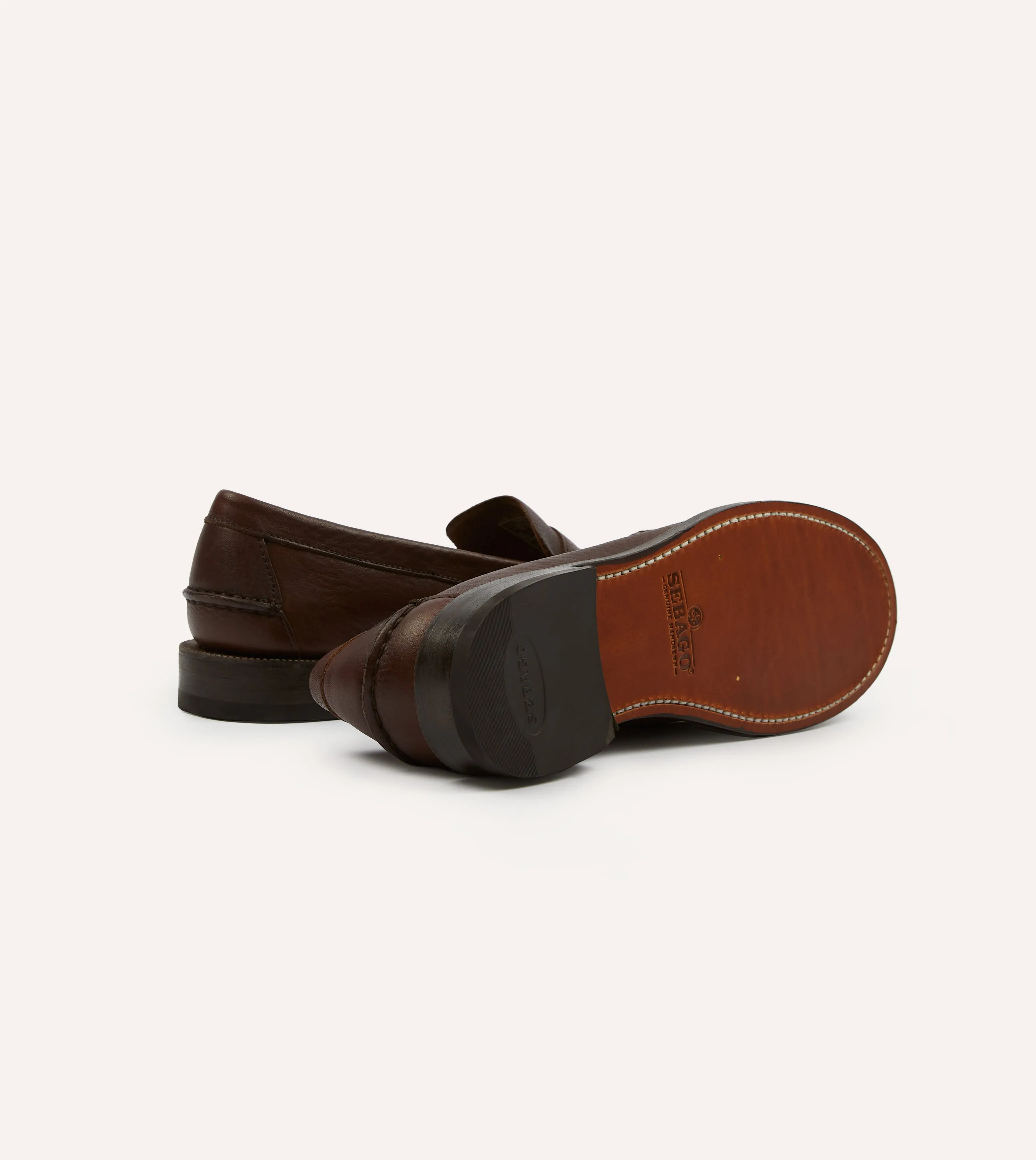 Drake's by Sebago Citysides Dan Bison Leather Loafer Breathable touch