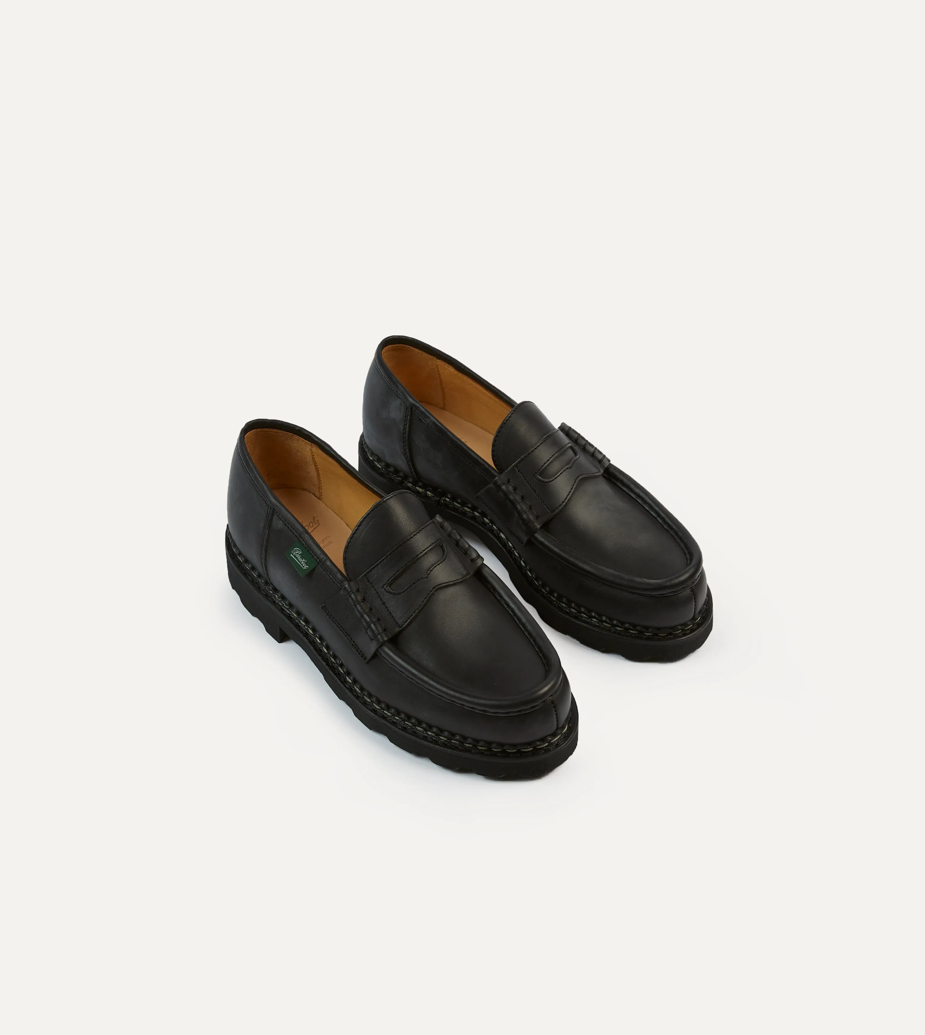 Paraboot Reims Black Leather Loafer Sleek Wear
